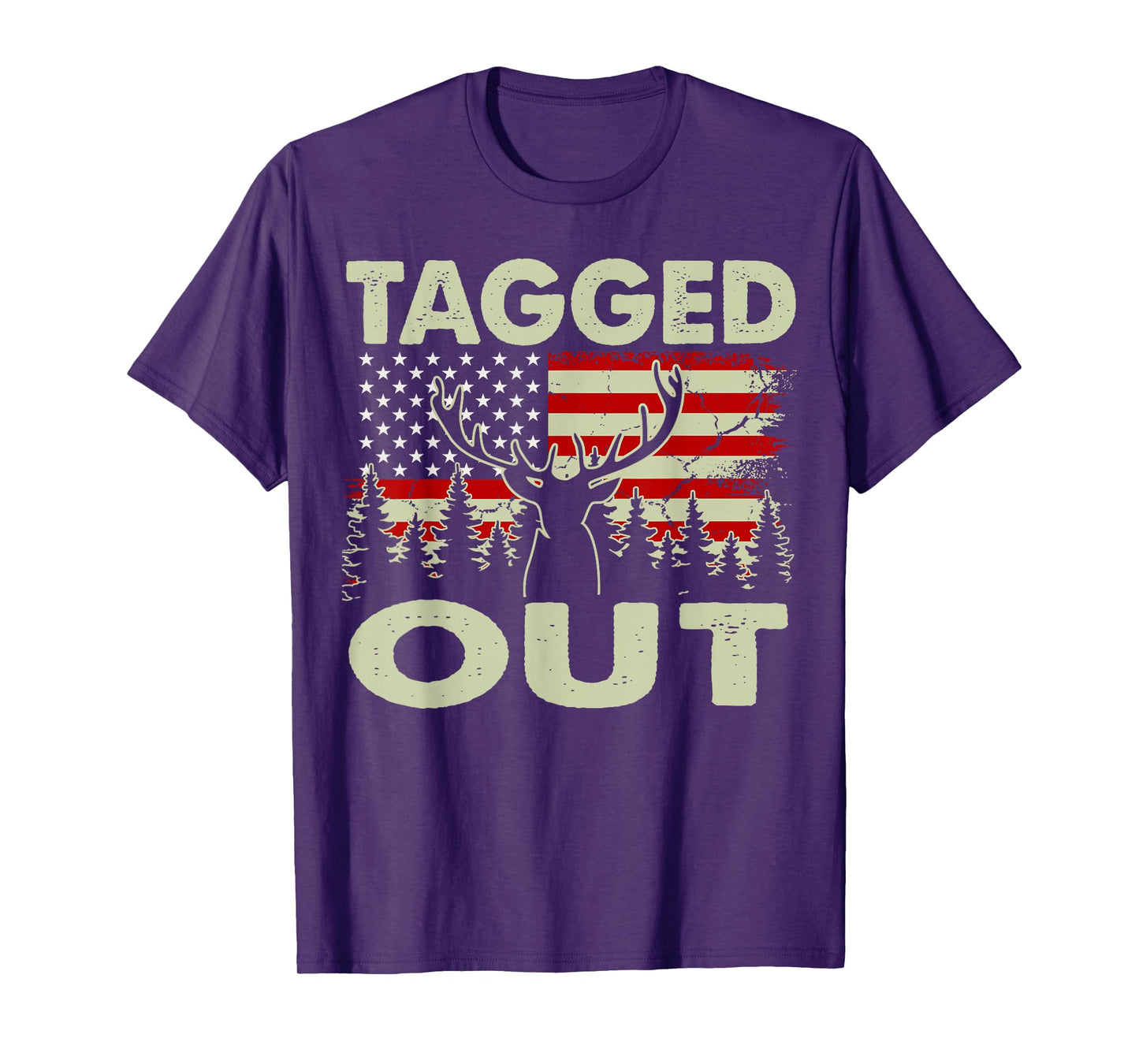 Tagged Out Funny Deer Hunting Gift Dad Hunter Son Daughter T-Shirt