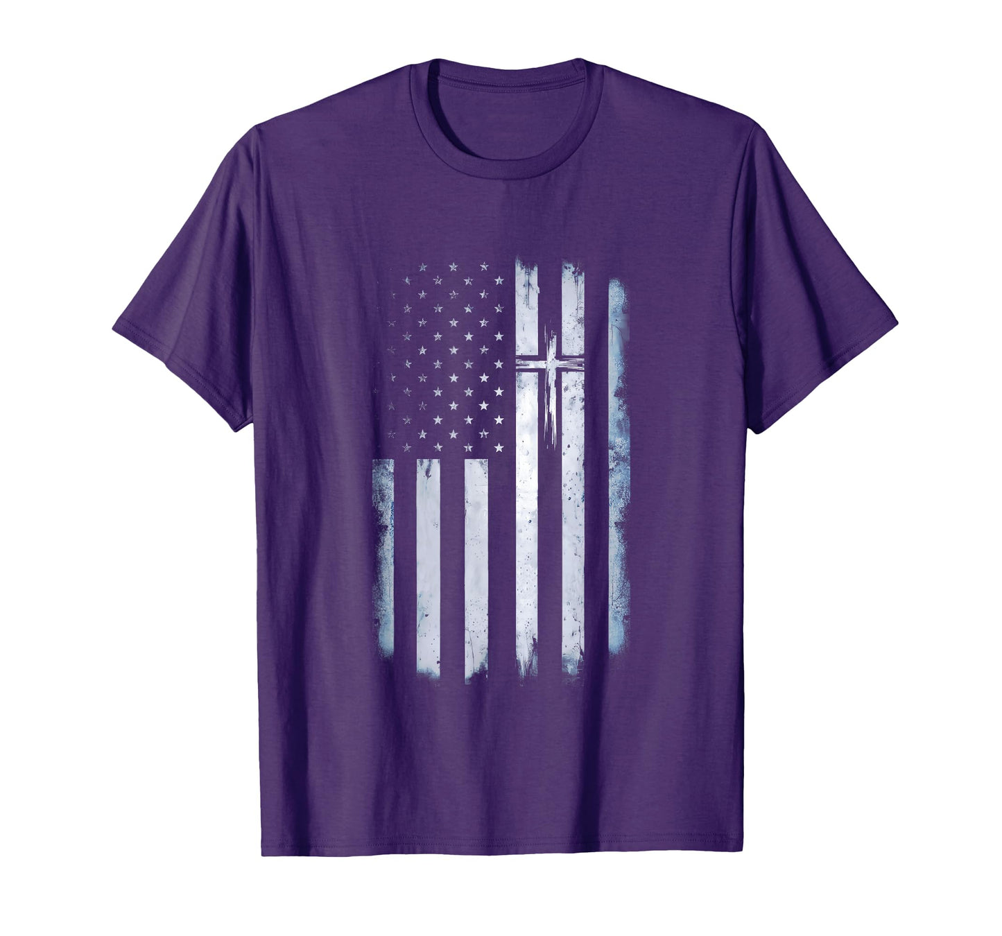 Christian American Flag Cross USA Christian Patriotic T-Shirt