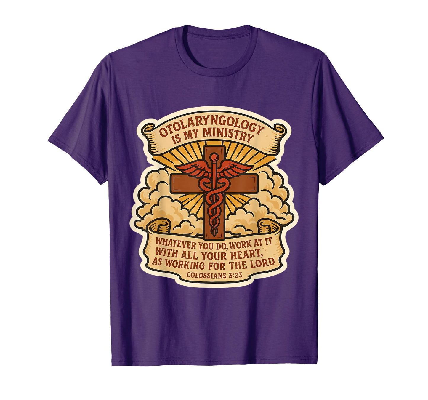 Christian Otolaryngologist ENT is My Ministry Doctor Jesus T-Shirt