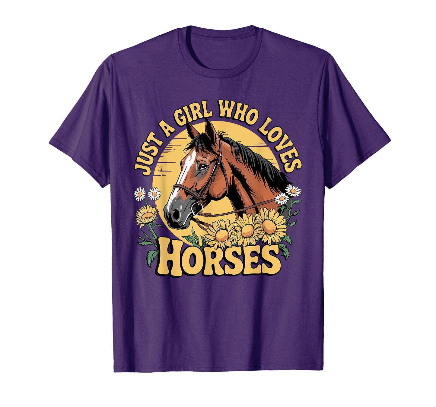 Just A Girl Who Loves Horses Horse Girl Horse Riding T-Shirt