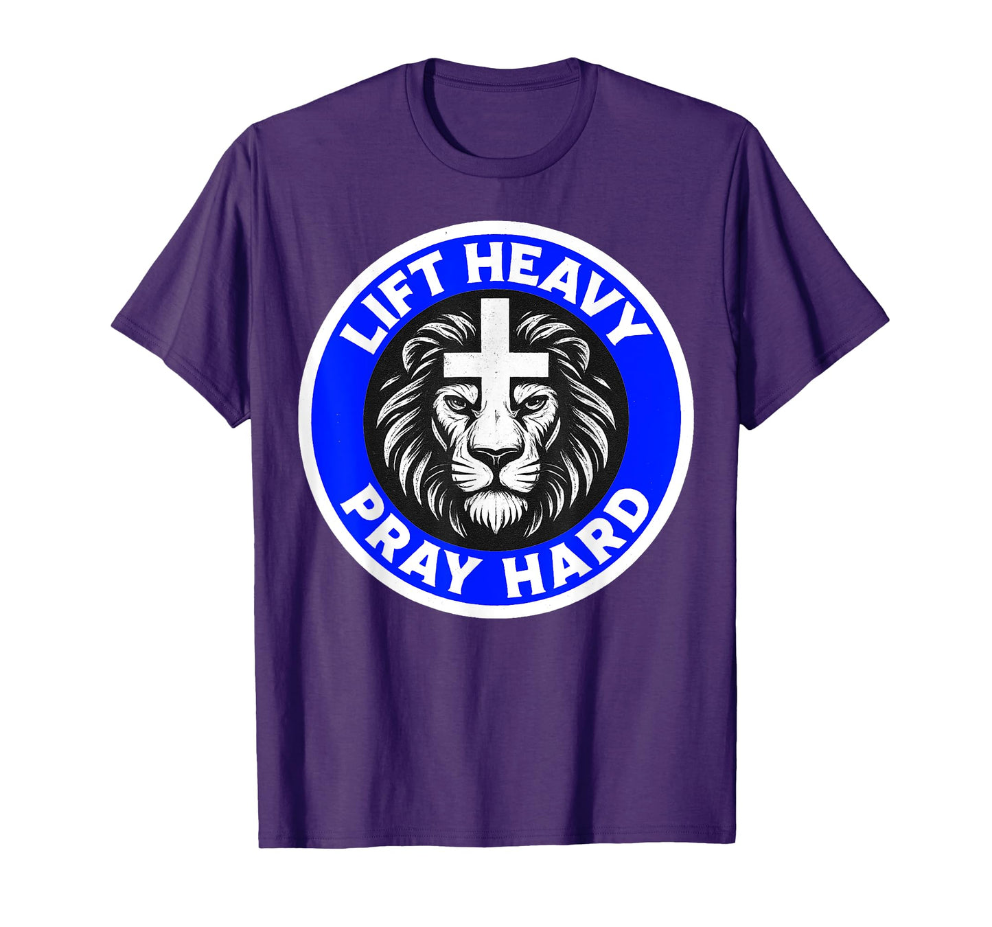 Lift Heavy Pray Hard Religious Christian Gym Workout T-Shirt