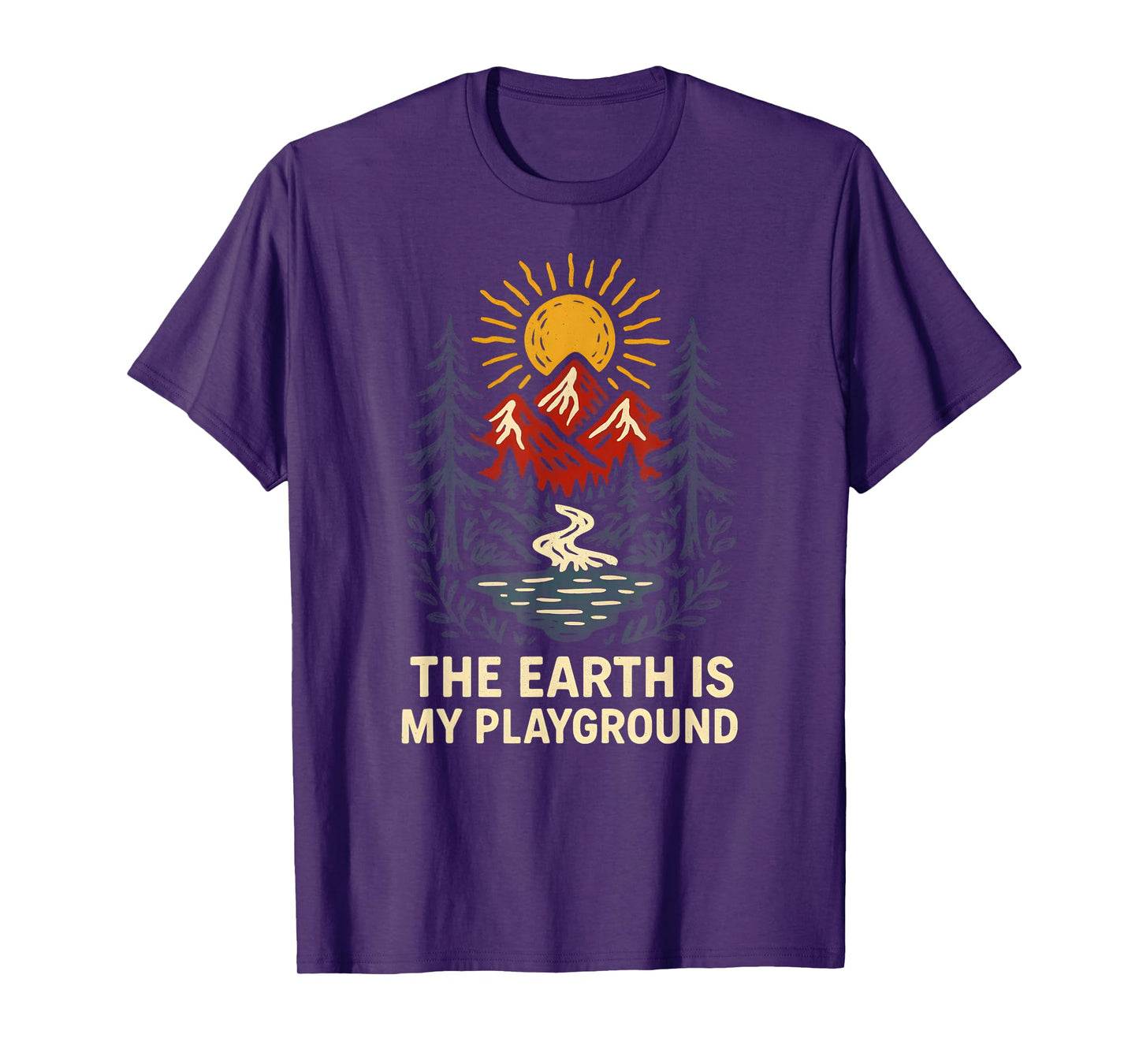 Outdoor Creation Earth is My Playground Vintage Mens Faith T-Shirt
