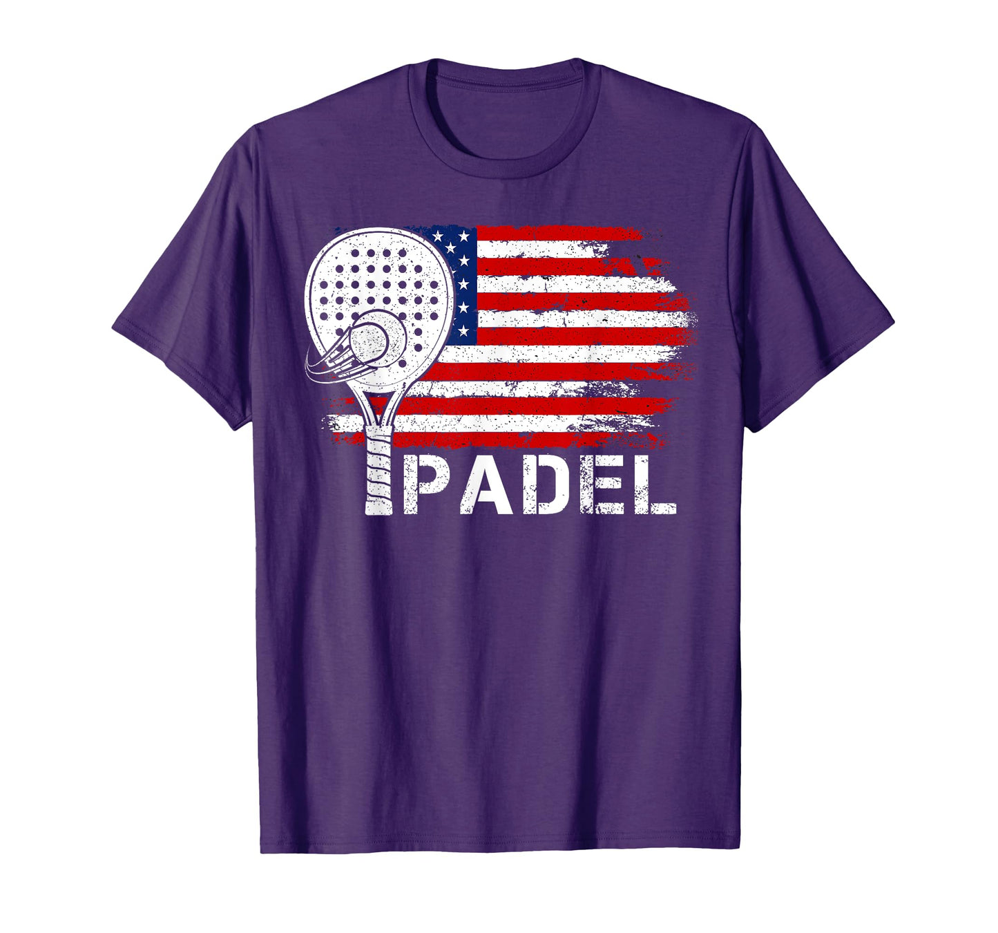 Padel Shirt American Flag Padel Player 4th Of July Men Dad T-Shirt