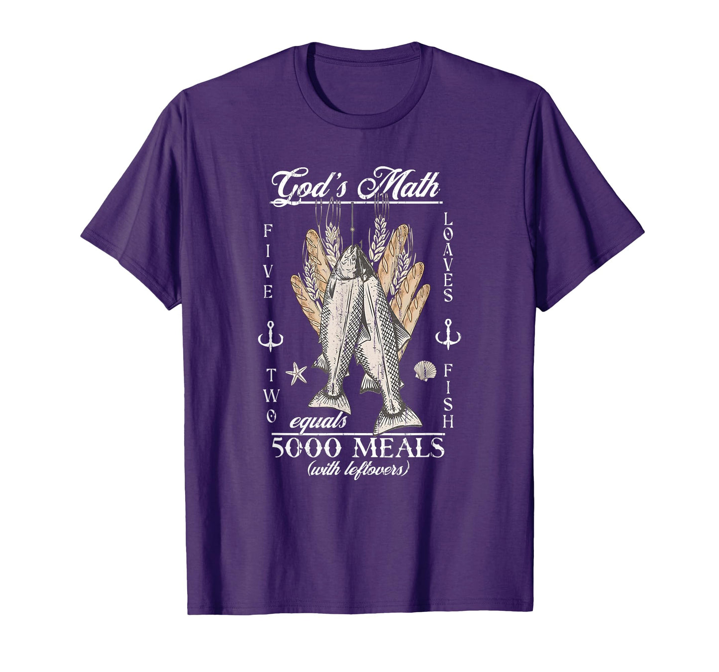God's Math, Equals 5000 Meals, Jesus Feeds The 5000 T-Shirt