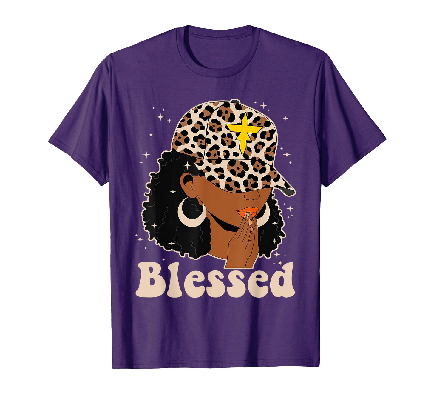 Blessed Black Woman Praying African Christian Camouflage T-Shirt