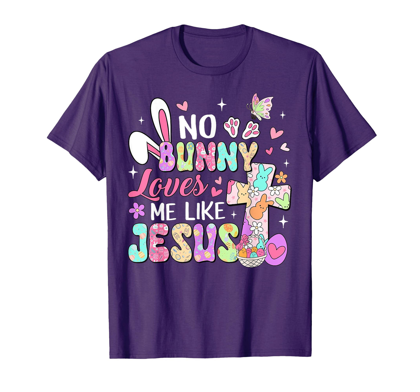 No Bunny Loves Me Like Jesus Religious Easter Christian Kids T-Shirt