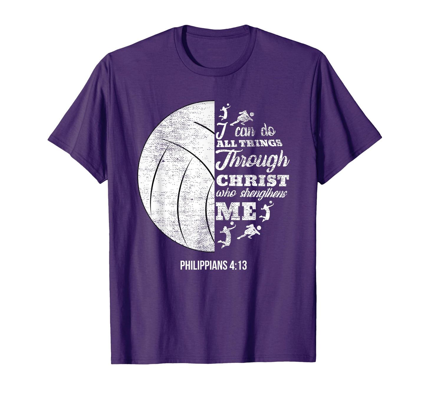 Philippians 4:13 Christian Volleyball Player Bible Verse T-Shirt
