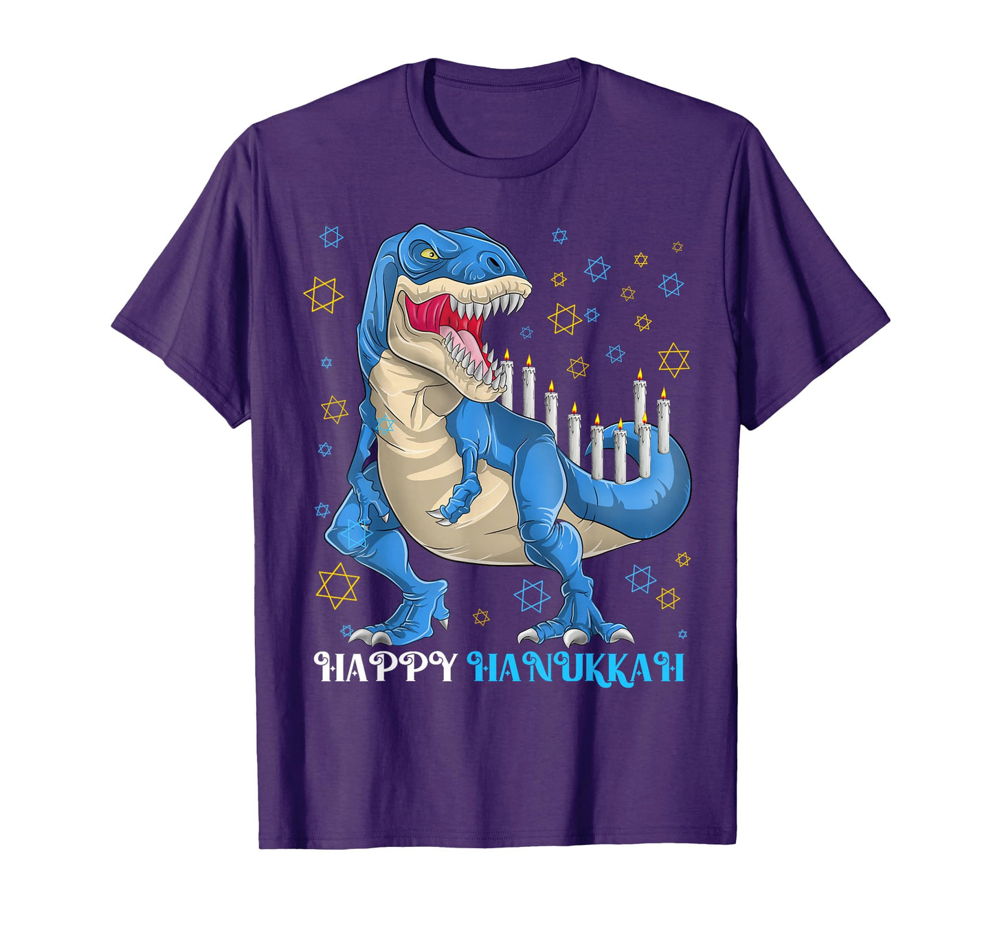 Menorasaurus Jewish Dinosaur Hanukkah Kids Boys Gift T-Shirt