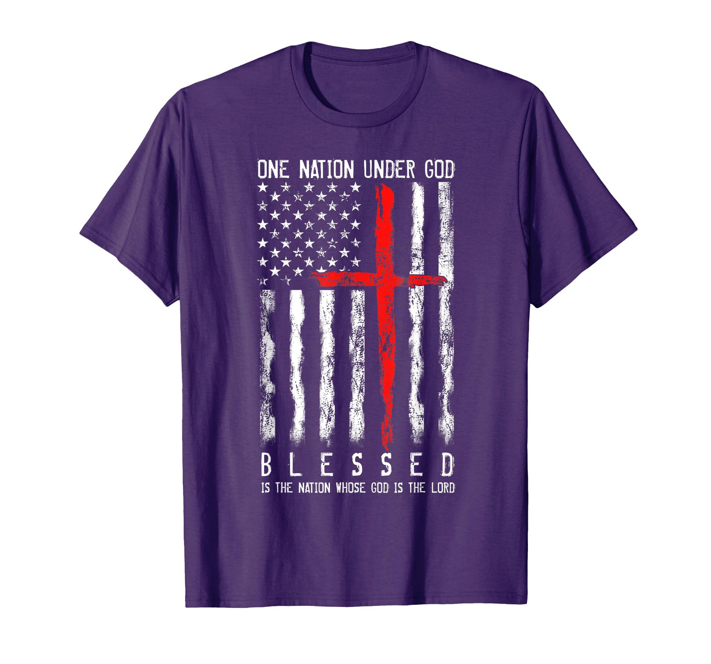 Patriotic Christian Tshirts "Blessed" One Nation Under God T-Shirt