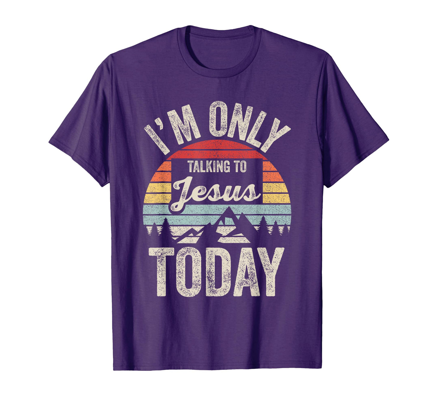 Catch Some Rays Vintage Retro I'm Only Talking To Jesus Today Black Unisex Adult T-Shirt