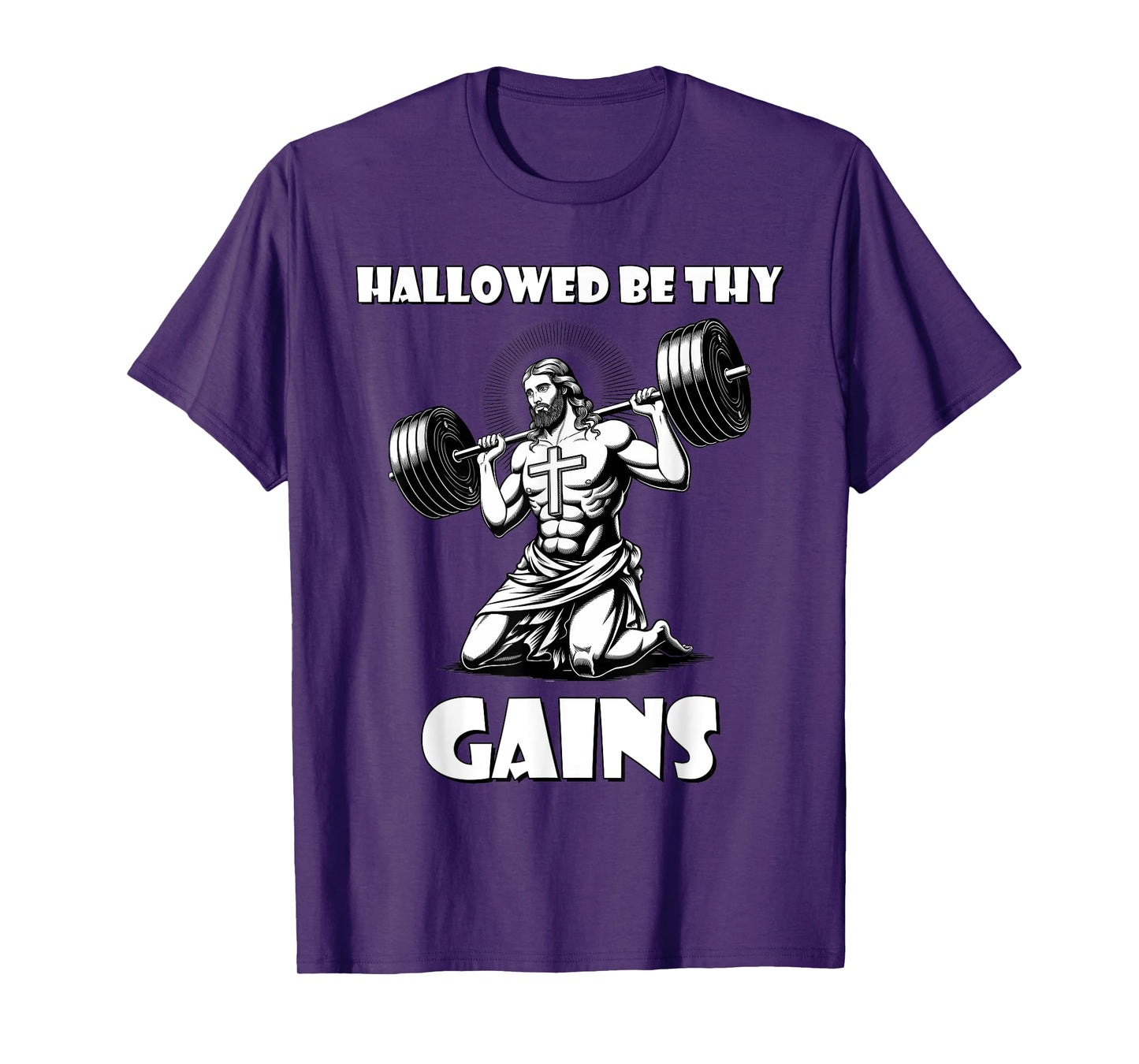 Bodybuilding Jesus Powerlifting Deadlift Christian Workout T-Shirt