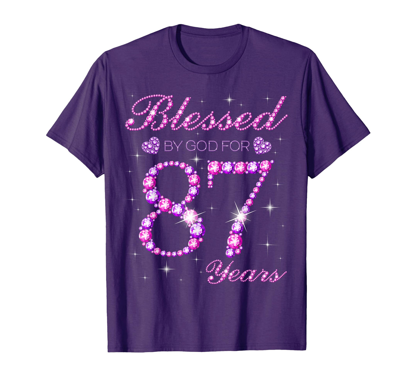 Blessed by God for 87 Years Old 87th Birthday Party T-Shirt