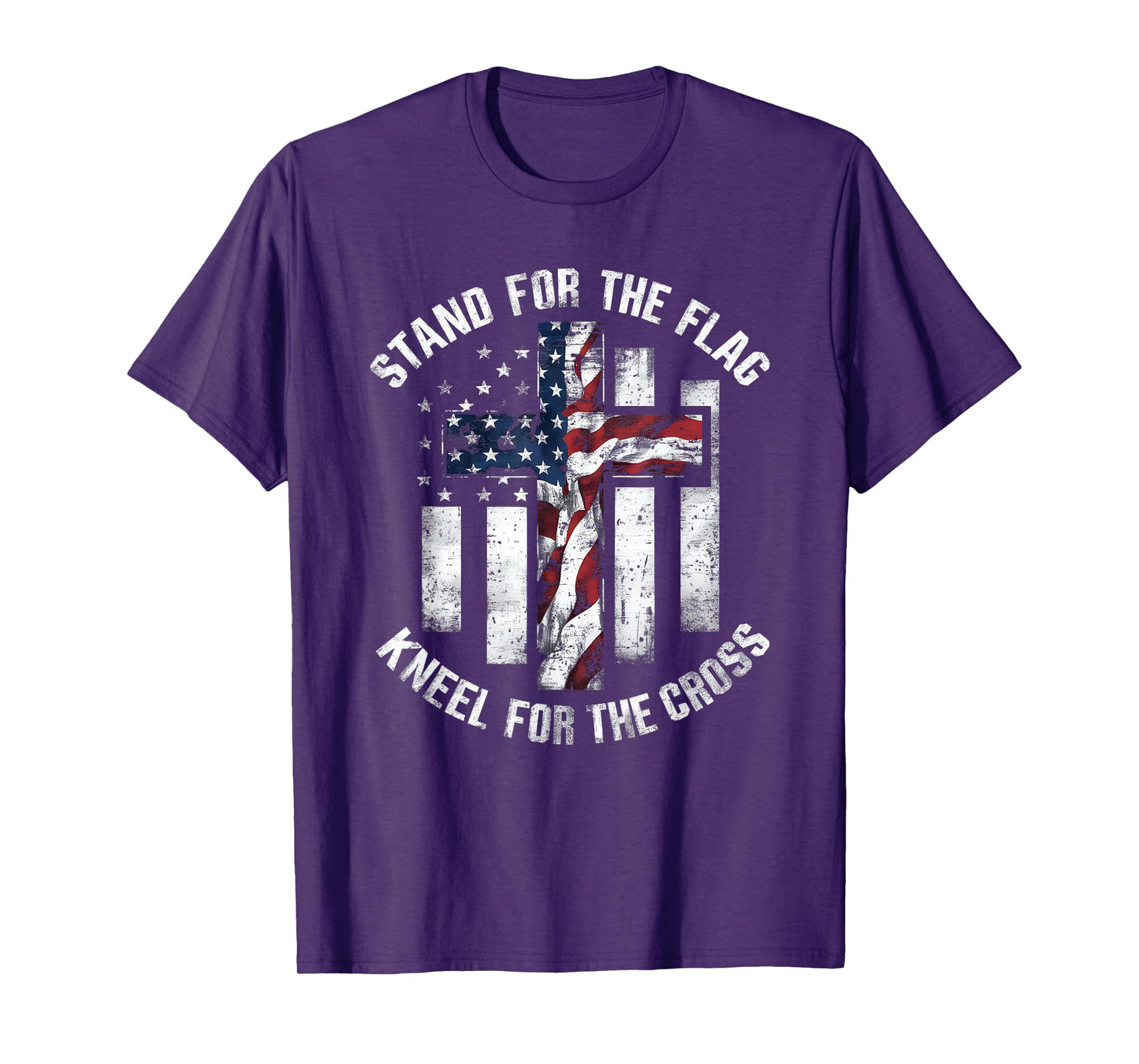 Patriot USA Flag Religious Quote 4th of July Christian Faith T-Shirt for Women Men