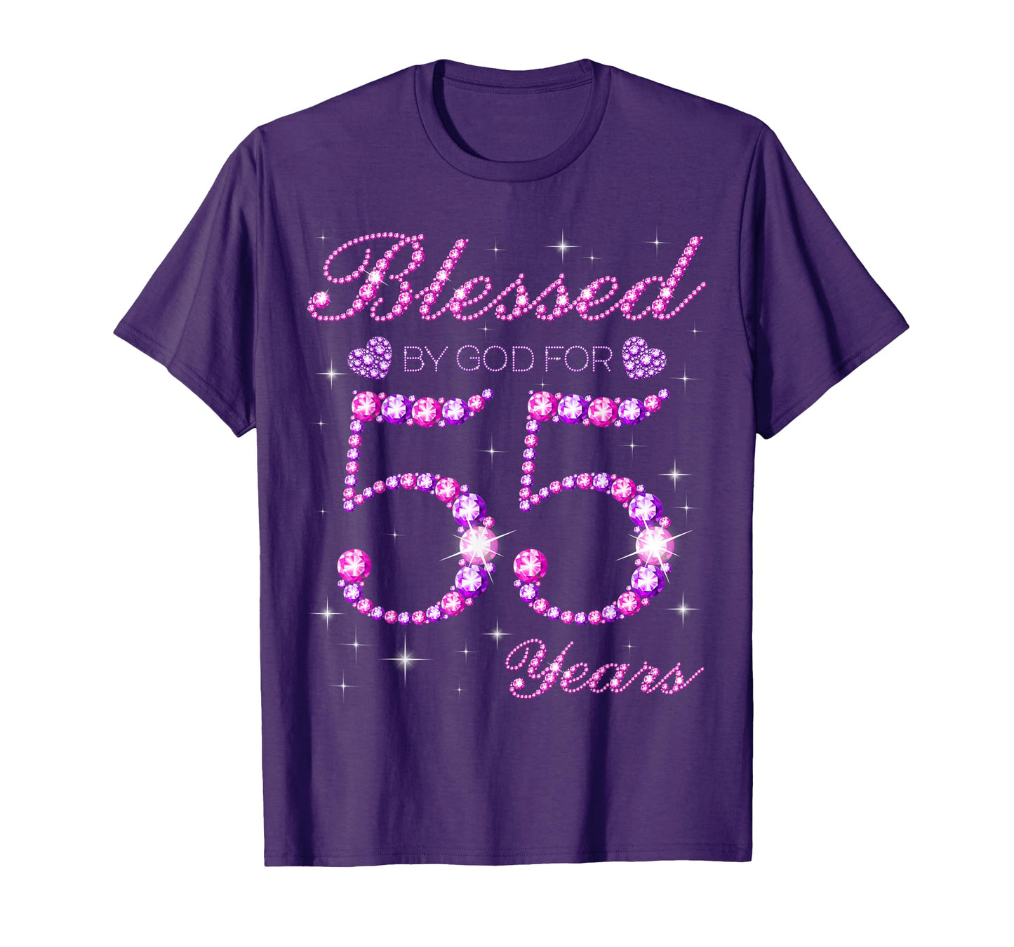 Blessed by God for 55 Years Old 55th Birthday Party T-Shirt