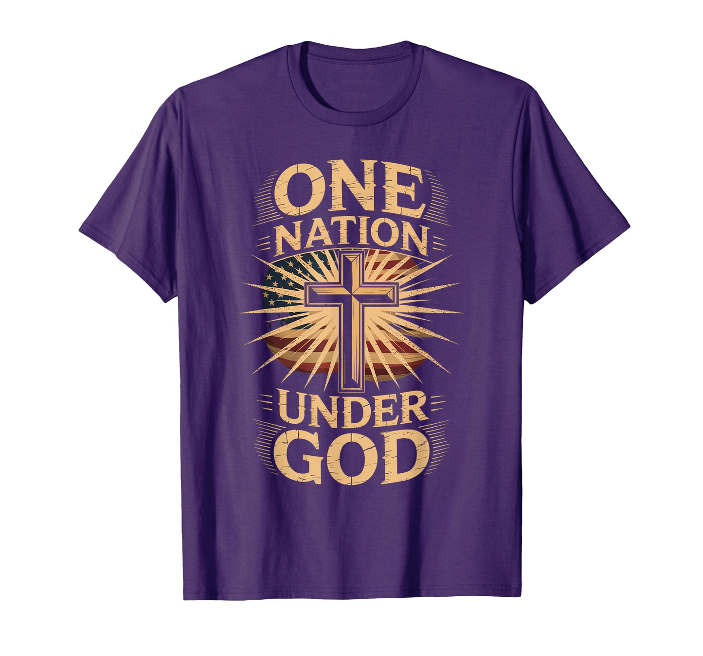 One Nation Under God July 4th Christian Patriotic T-Shirt
