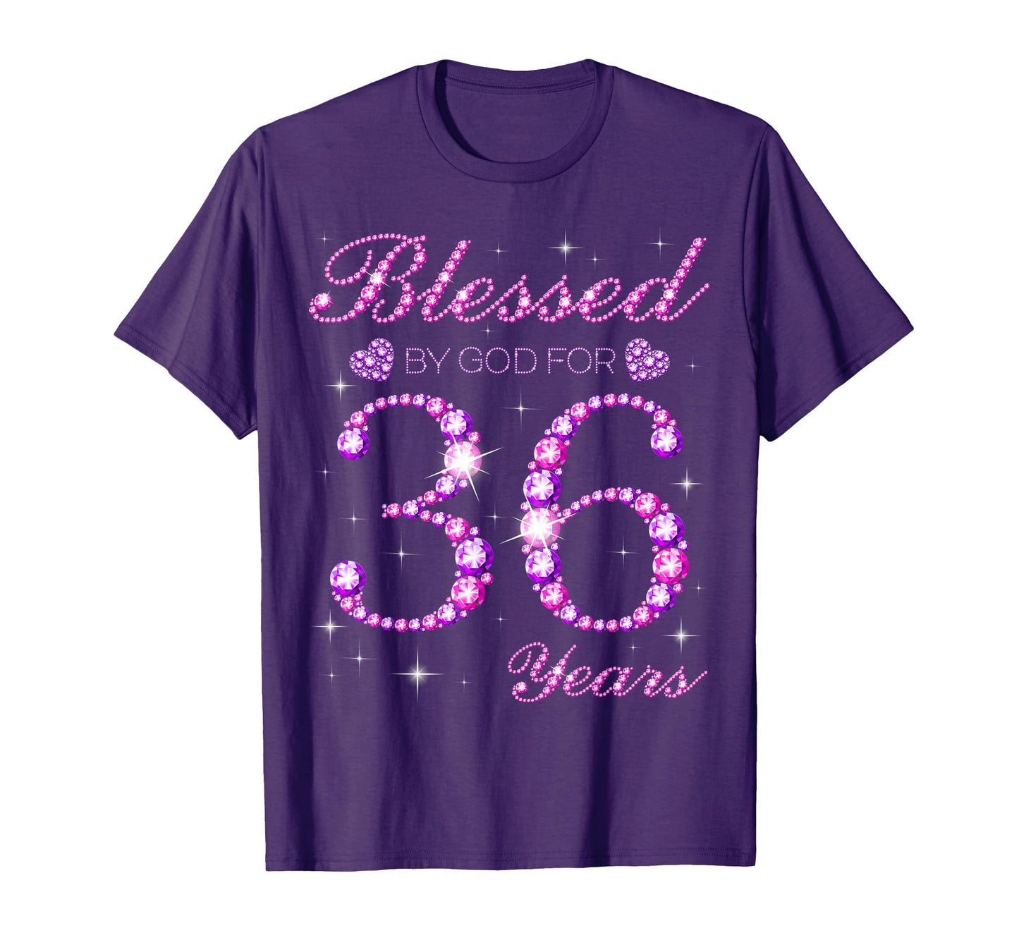 Blessed by God for 36 Years Old 36th Birthday Party T-Shirt