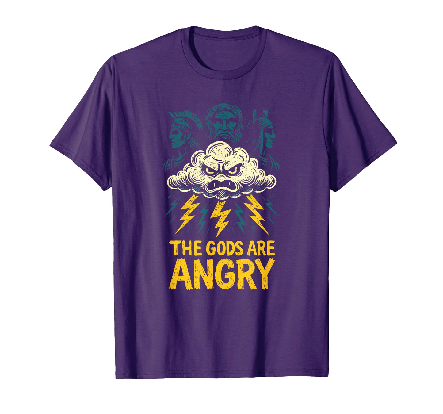The Gods are Angry Greek Mythology Thunderstorm Humor Art T-Shirt