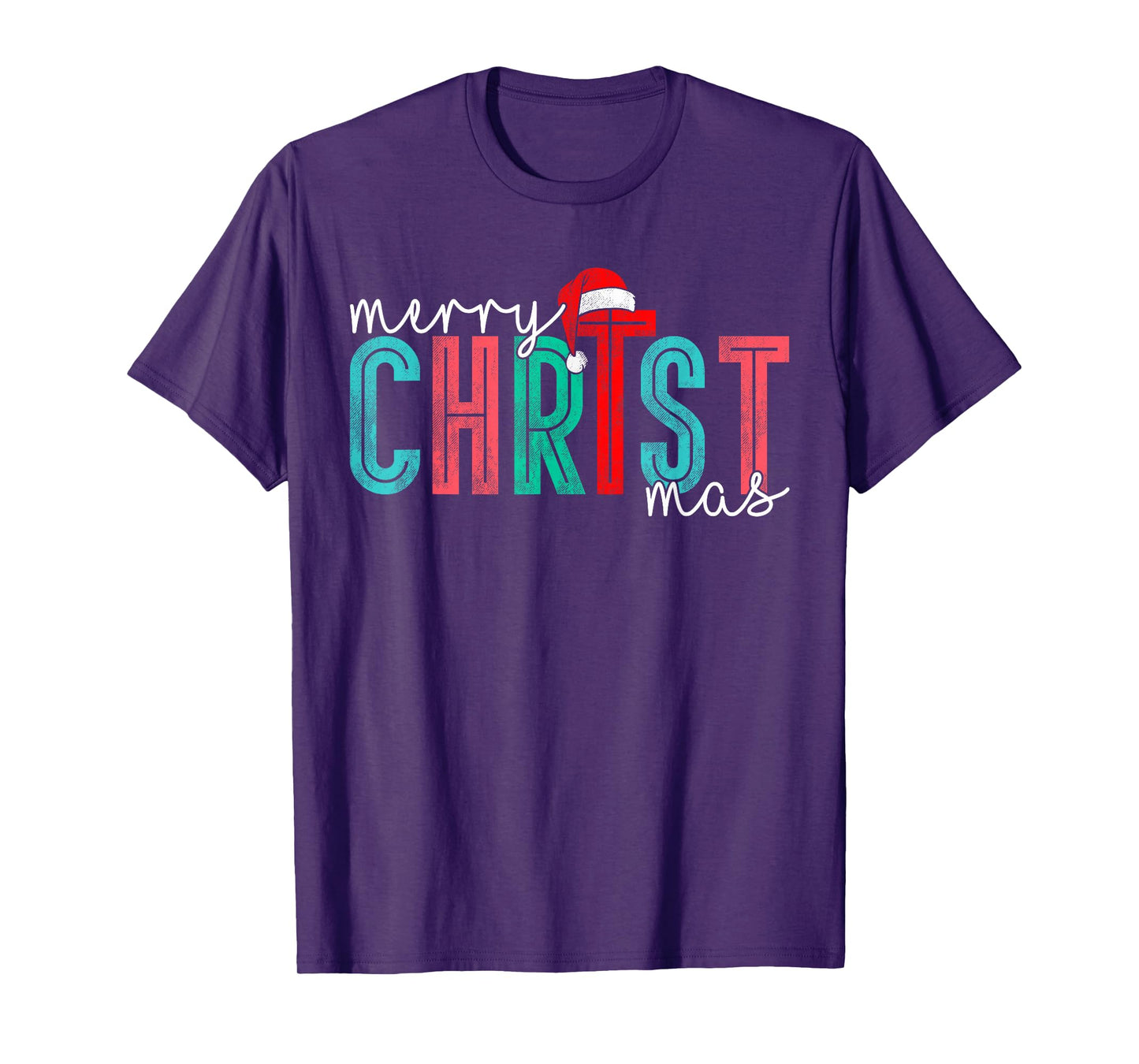Merry Christ Mas Christian God Matching Christmas Family Tee T-Shirt