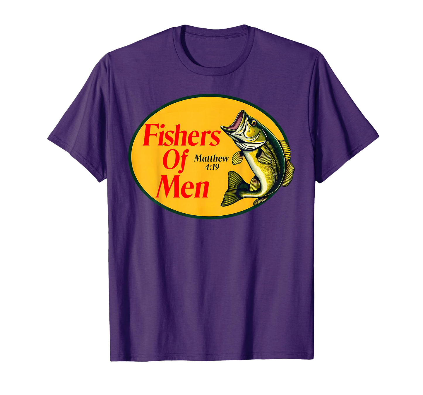 Fishers of Men Matthew 4:19 Christian Fishing Bible Verse T-Shirt