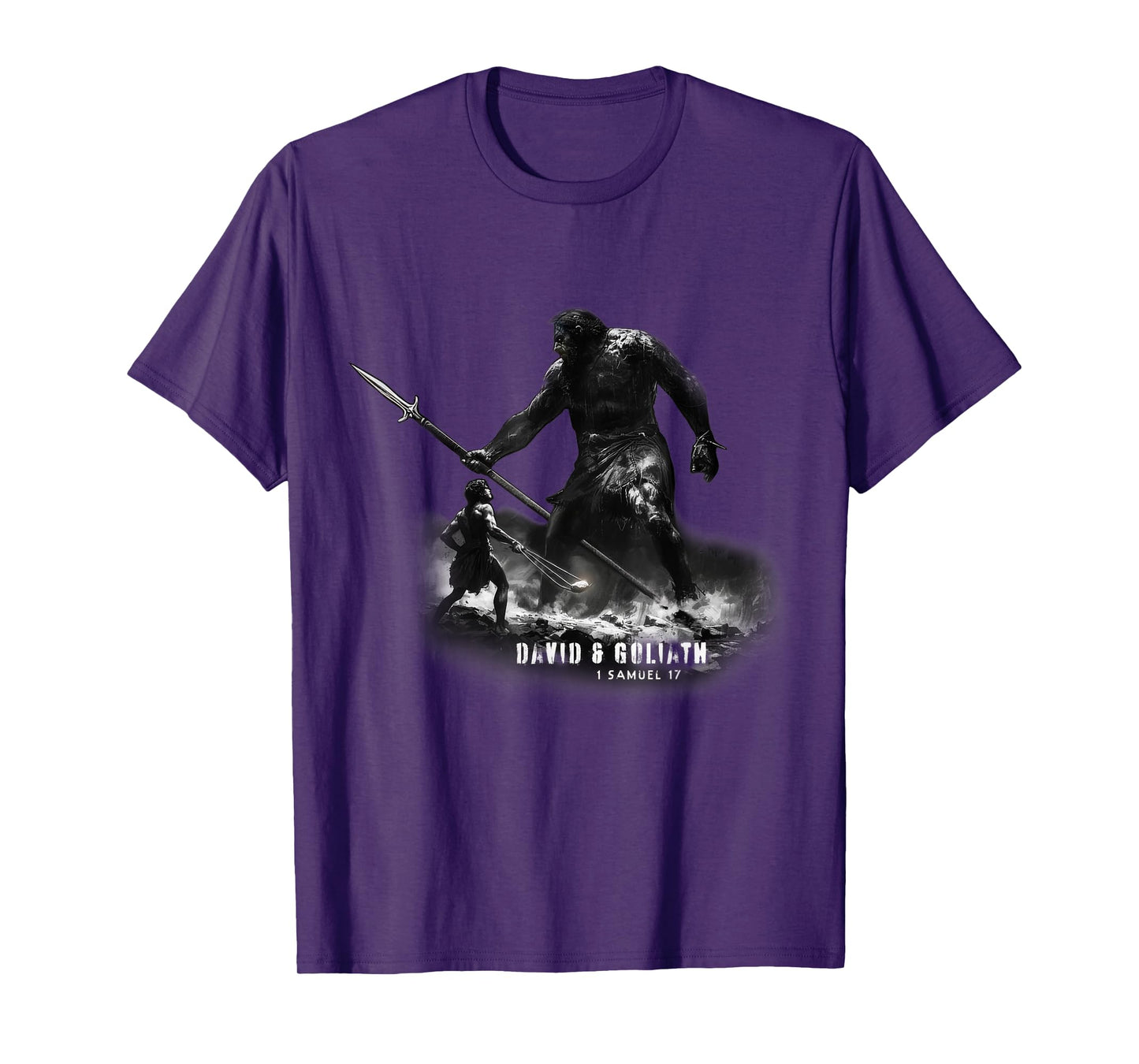 David & Goliath, Faith Overcomes All - Biblical Stories T-Shirt