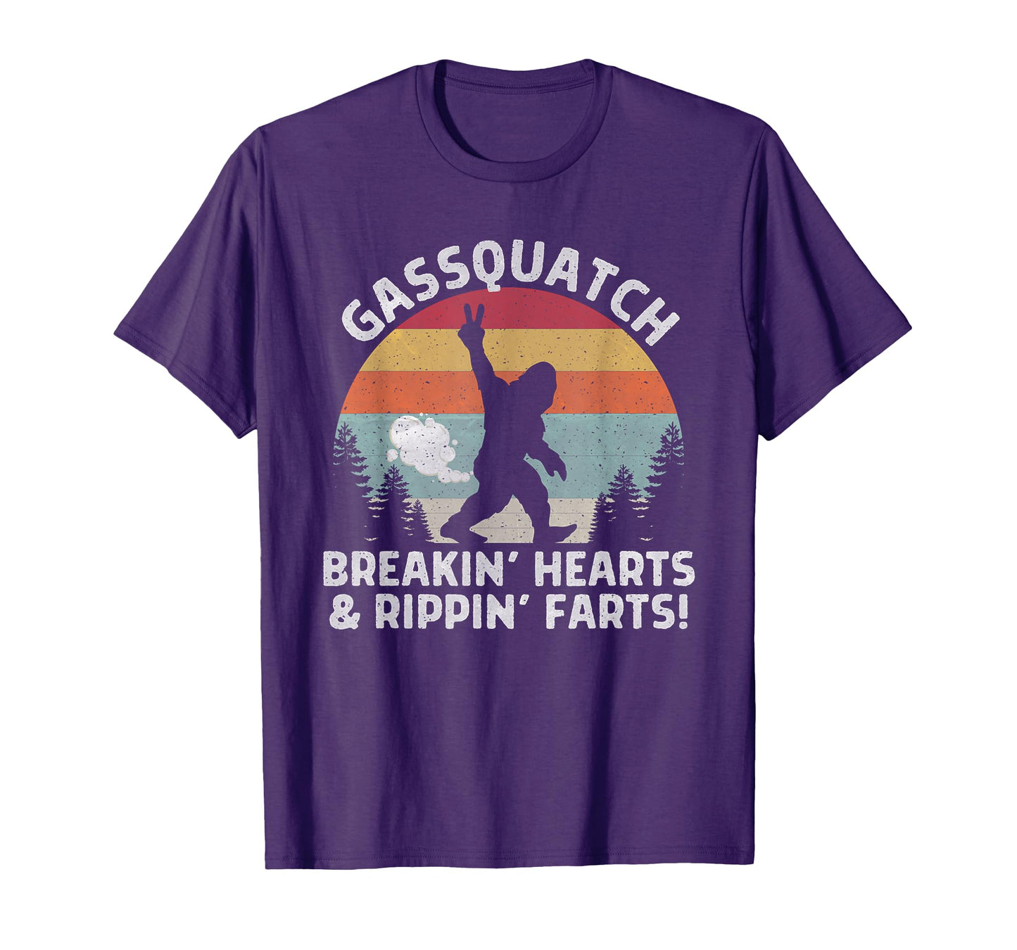 Farting Bigfoot Breaking Hearts And Ripping Farts Sasquatch T-Shirt