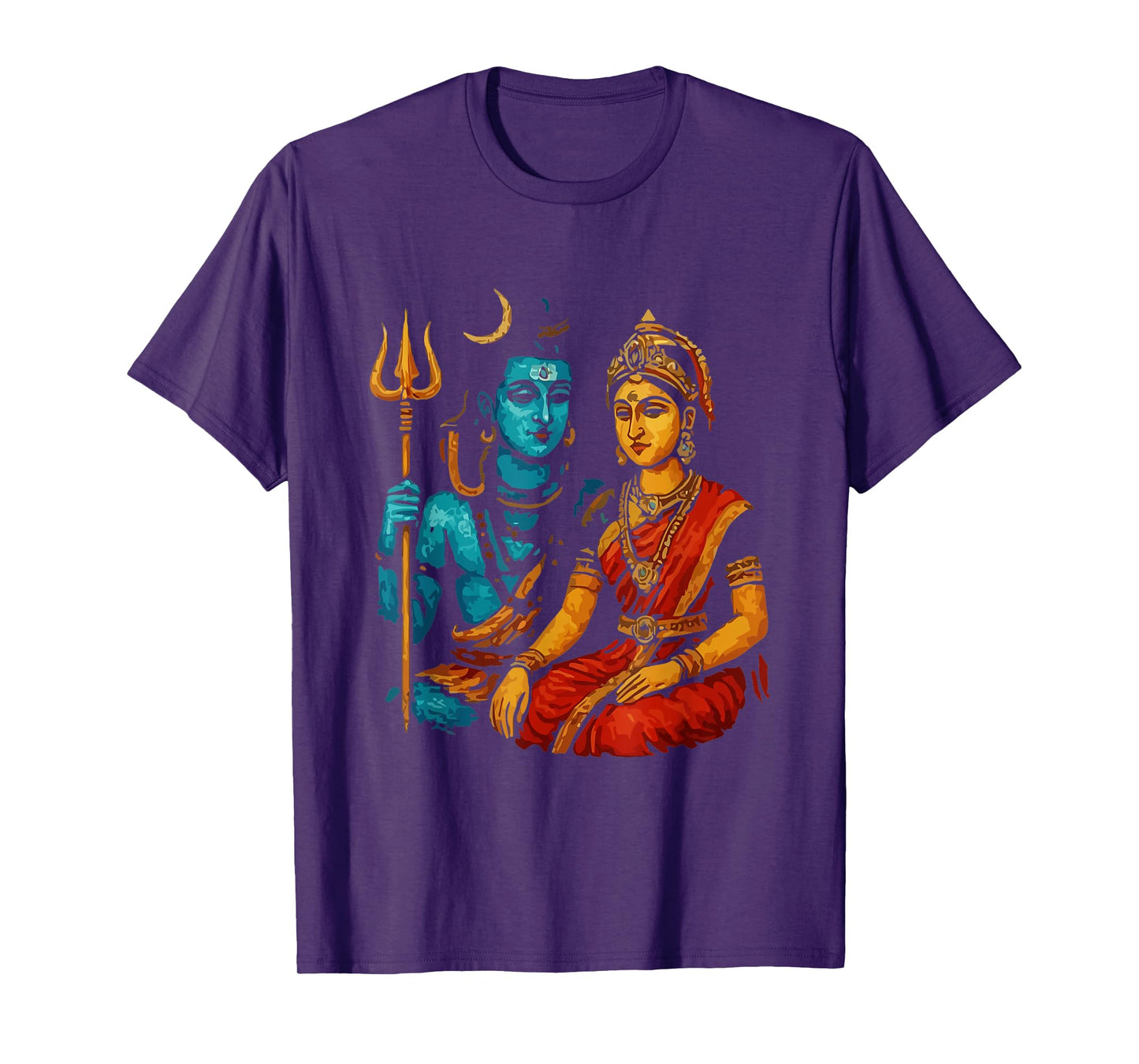 Lord Shiva Durga Hindu God Mahadeva Goddess Parvati T-Shirt