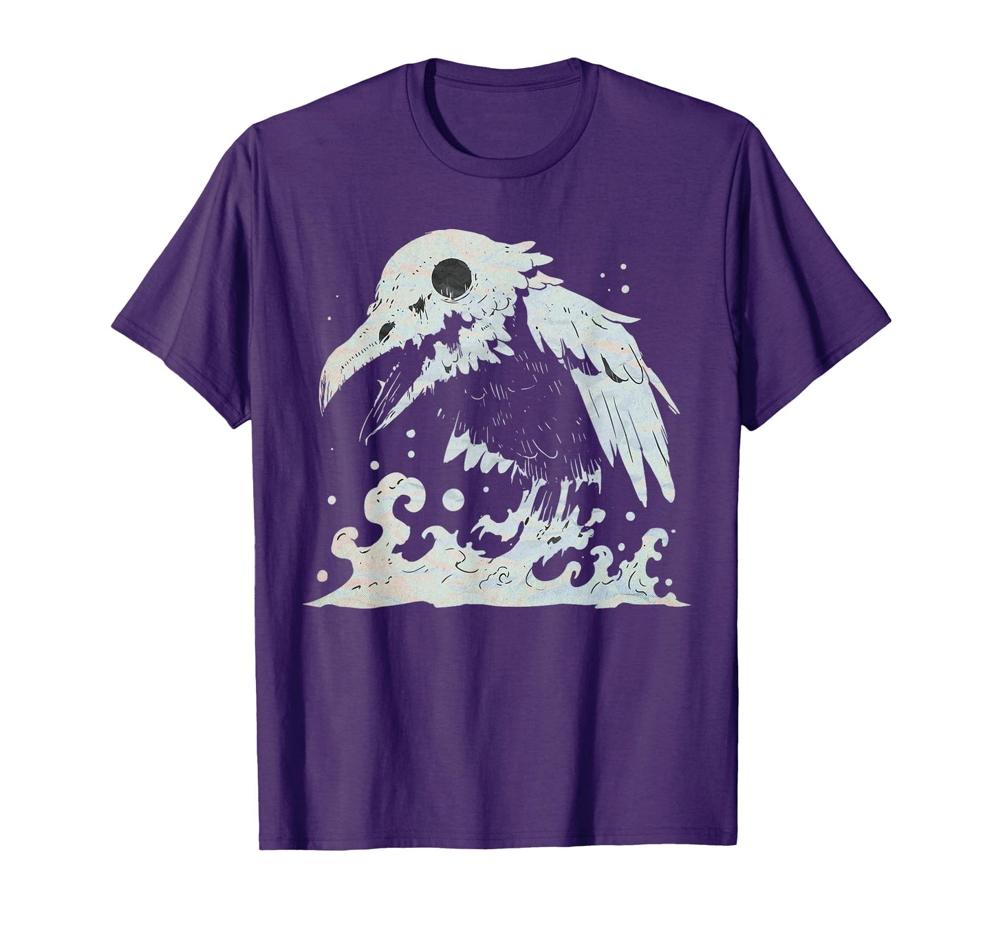 Avian Pastel Goth Bird Lover Halloween Spooky Corvid Crow T-Shirt