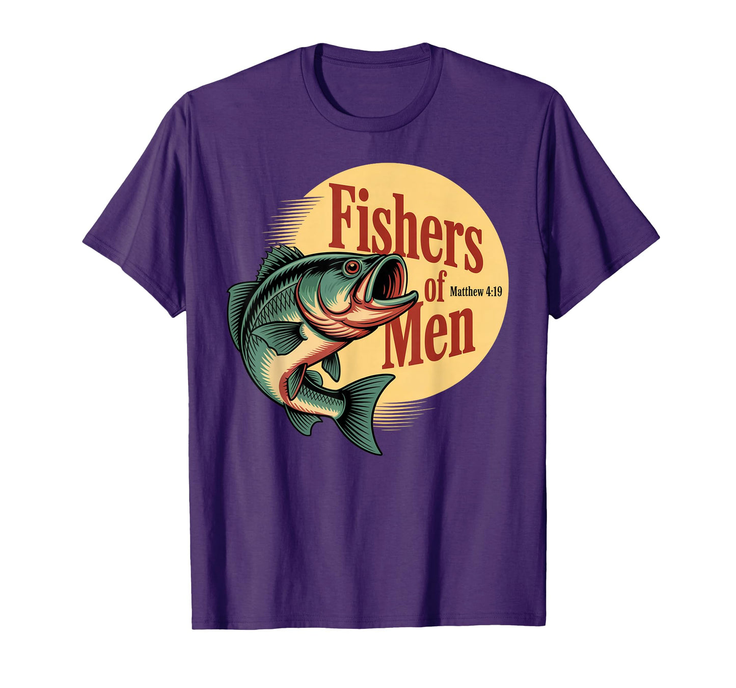 Christian Angler Fishers of Men Matthew 4 19 Verse T-Shirt