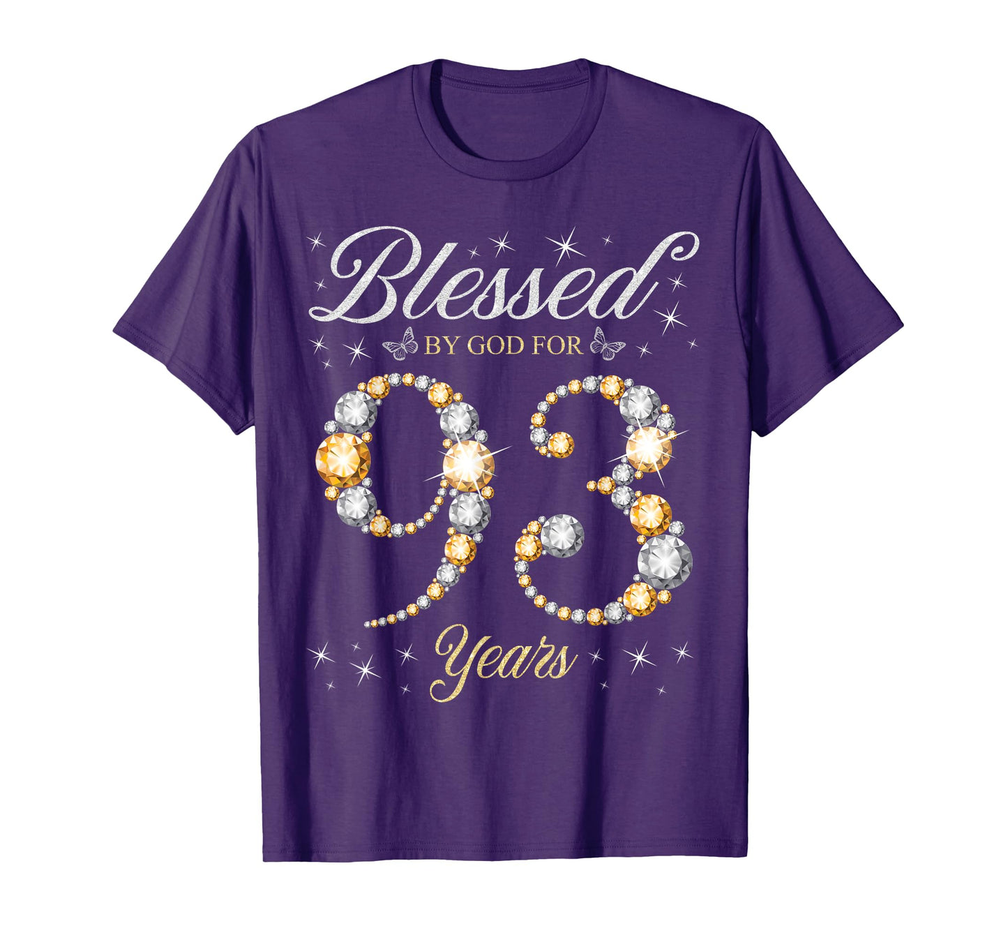 Blessed By God For 93 Years Old 93rd Birthday Party T-Shirt