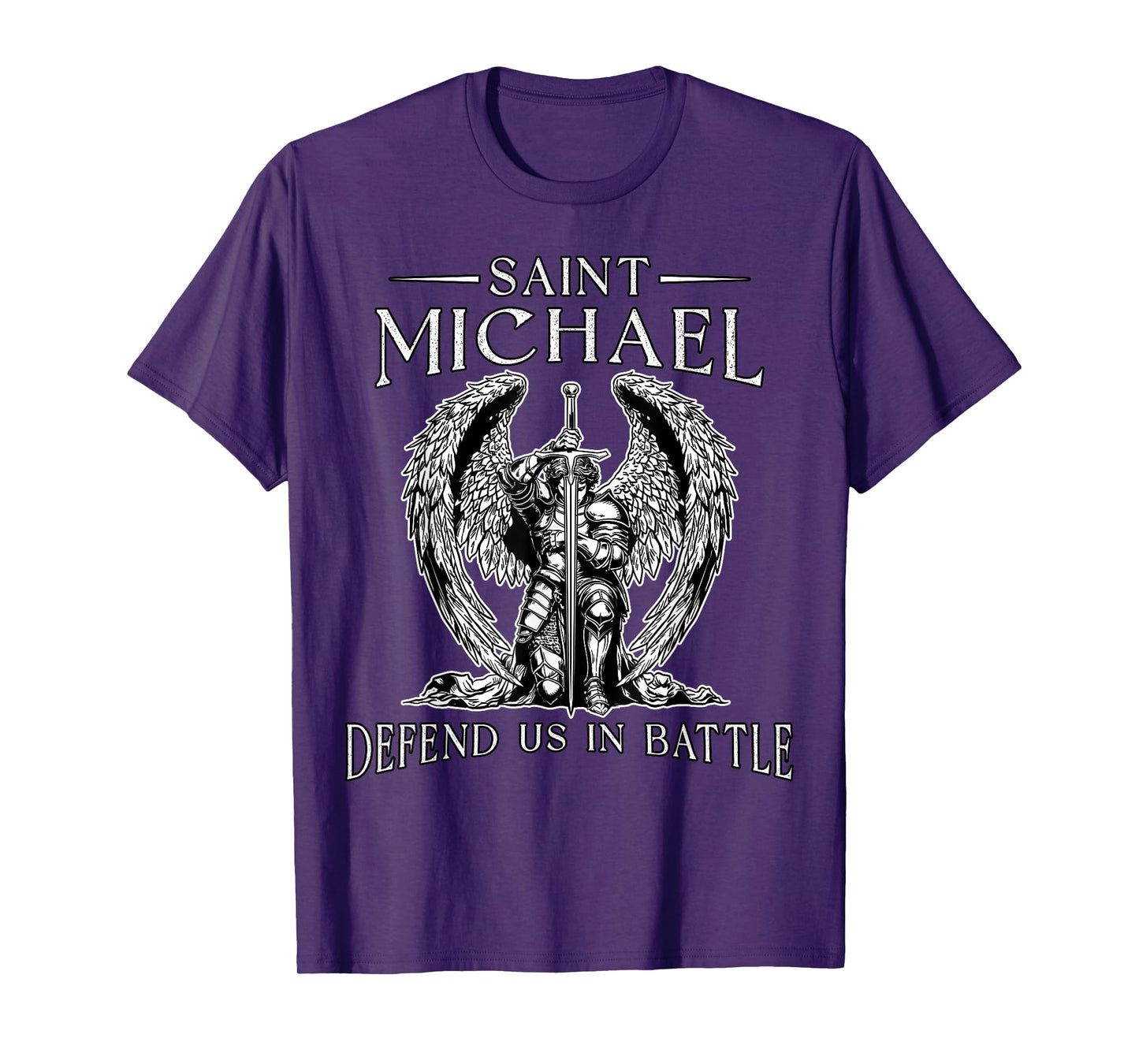 Saint Michael Prayer Defend Battle Catholic Christian Faith T-Shirt