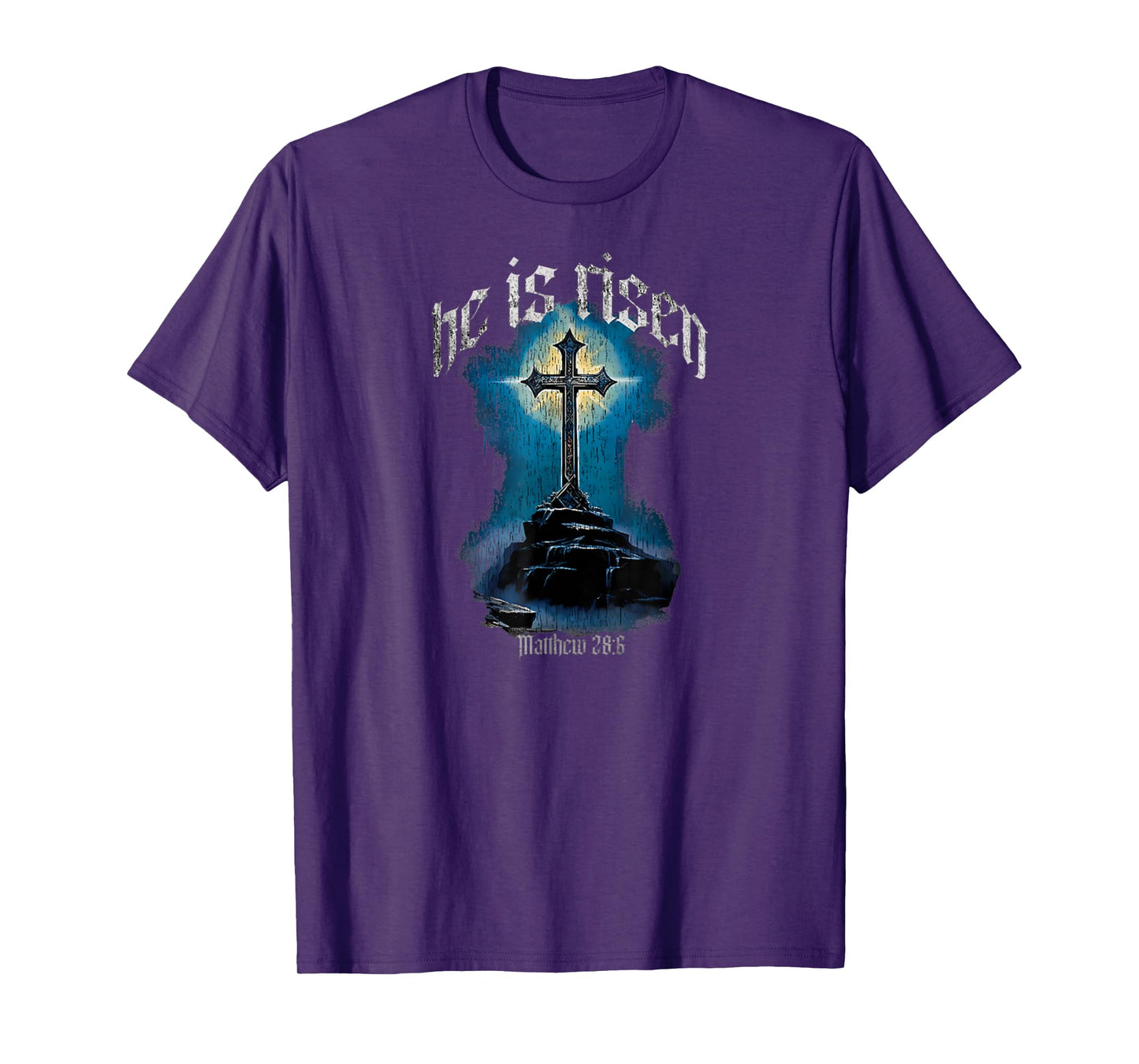 He is Risen Cross Jesus Christian Faith Religious Cross T-Shirt