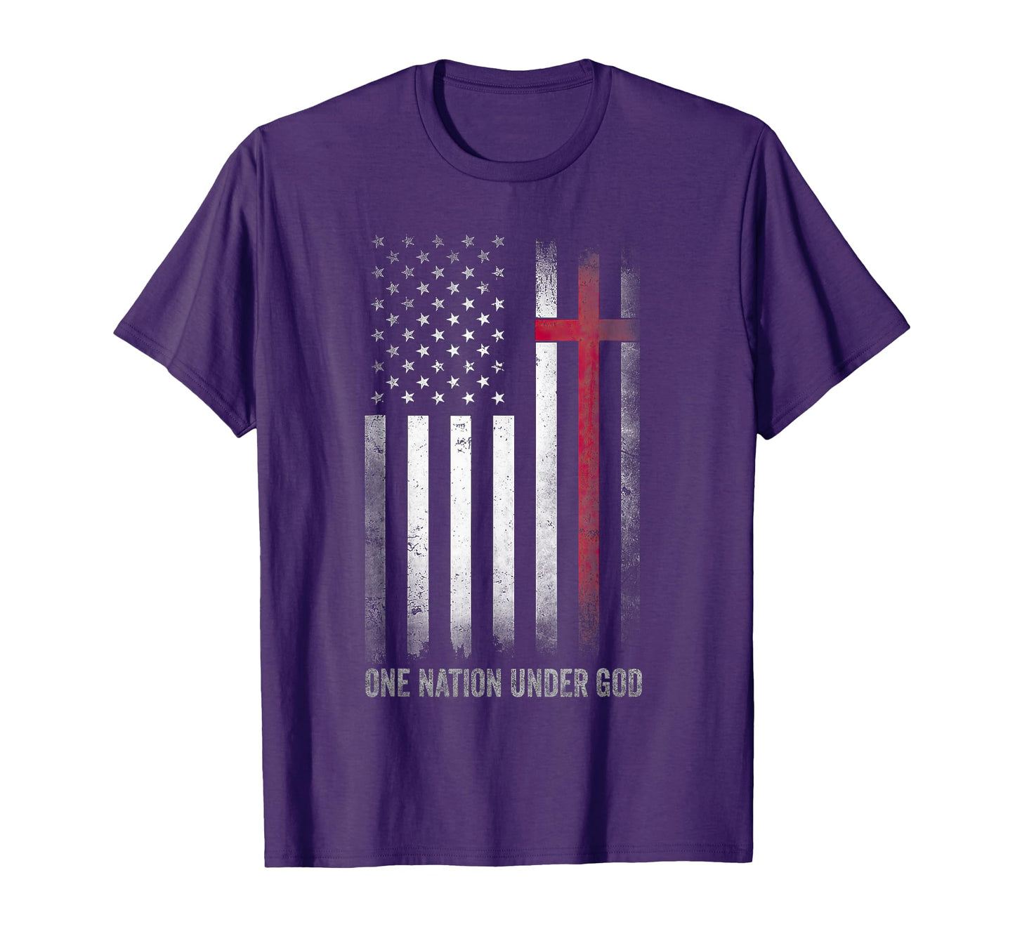 One Nation Under God Flag Patriotic Christian For Men Women T-Shirt