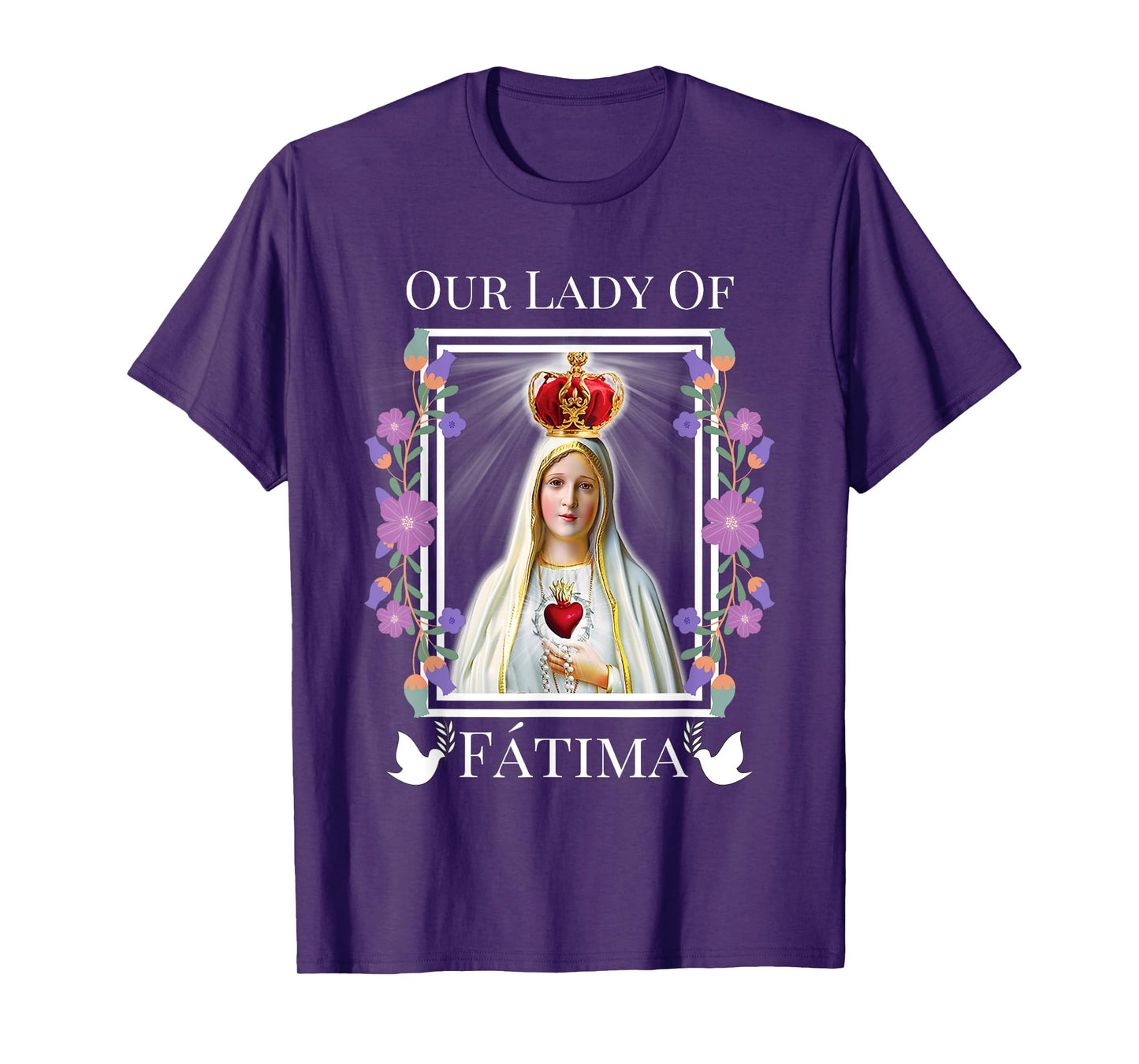 Our Lady of Fatima Immaculate Heart of Blessed Virgin Mary T-Shirt