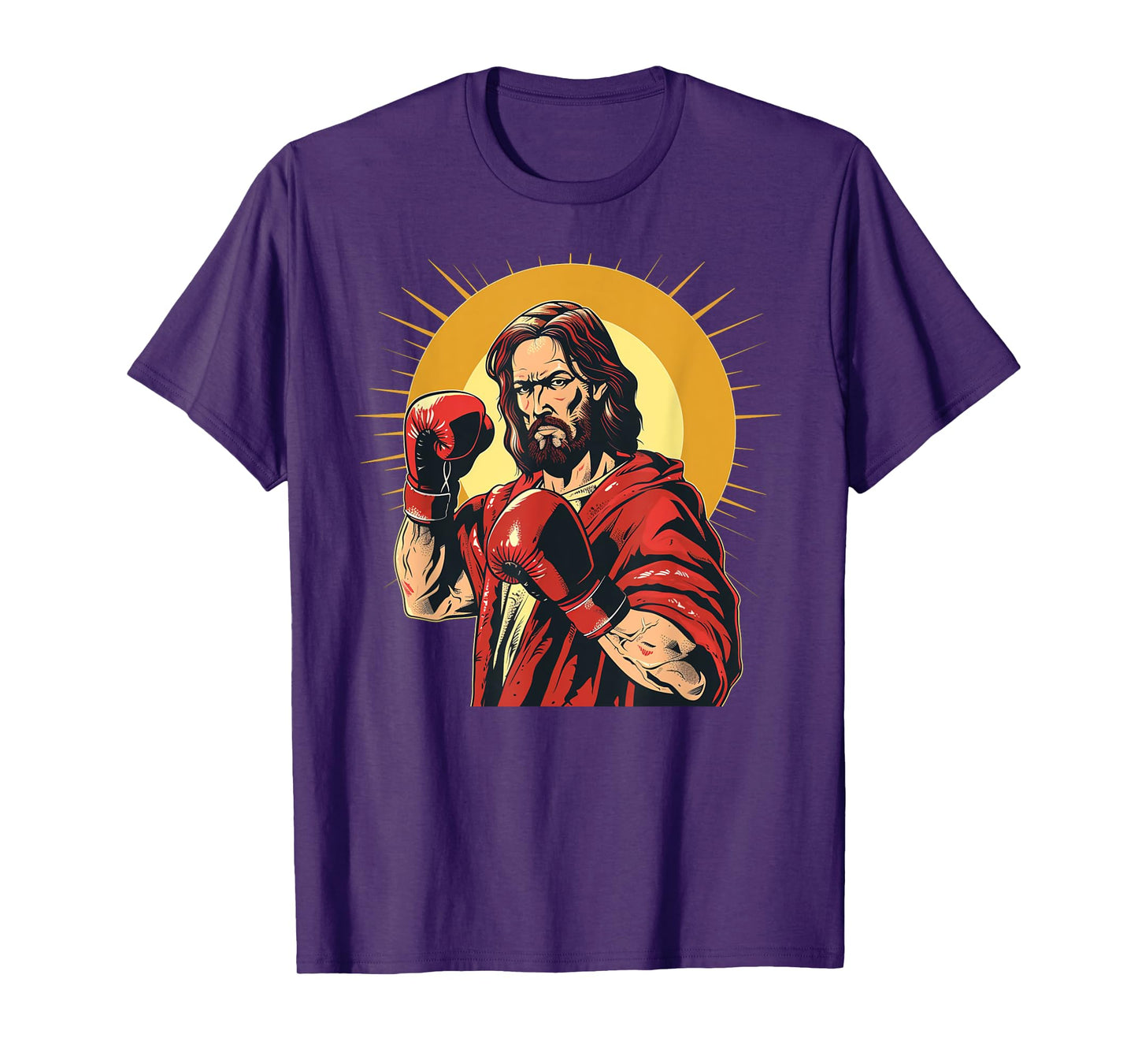 Lord Jesus and God in boxing ring Costume for Sports Fans T-Shirt