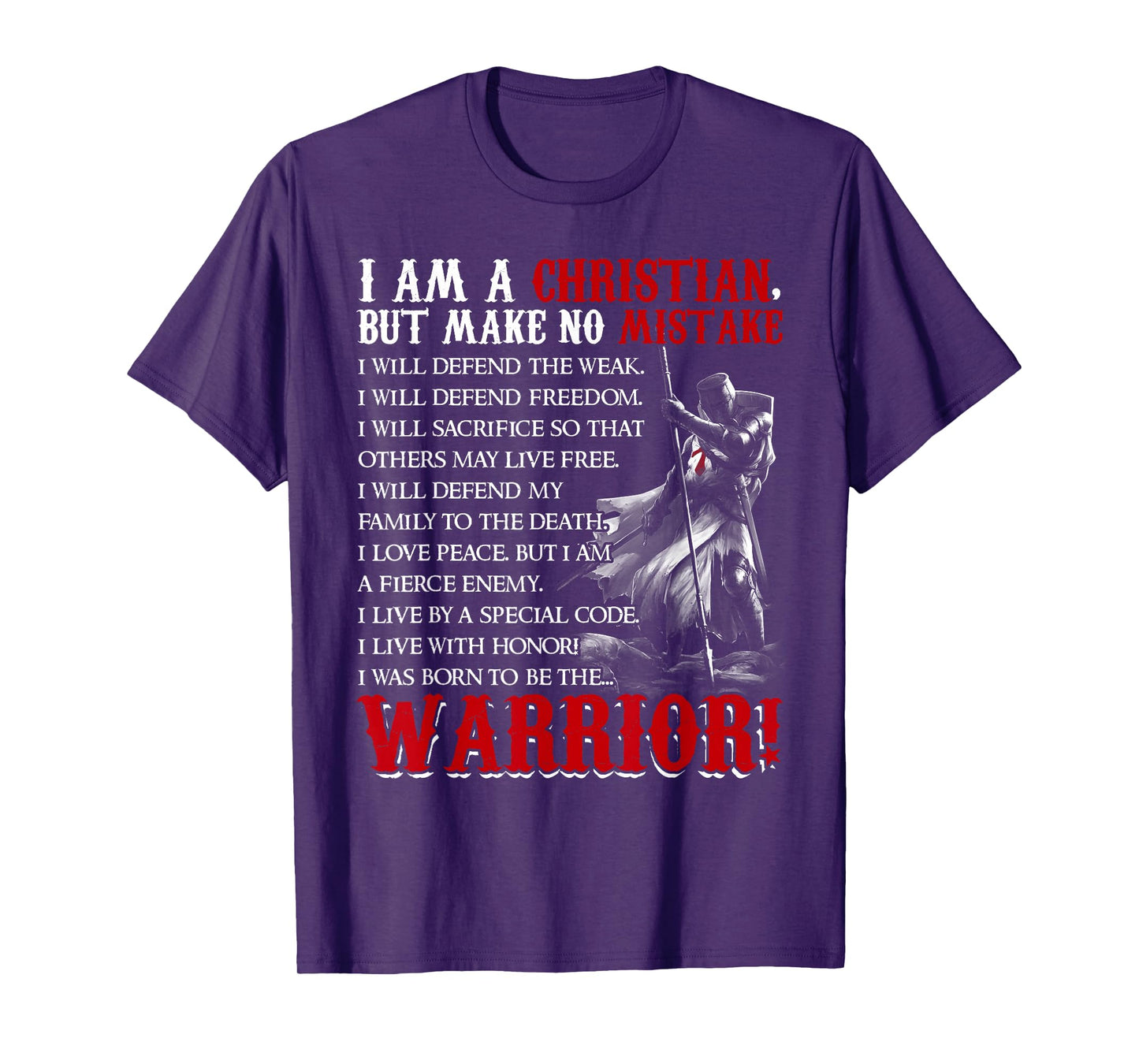 I Am Christian But Make No Mistake I Was Born To Be Warrior T-Shirt