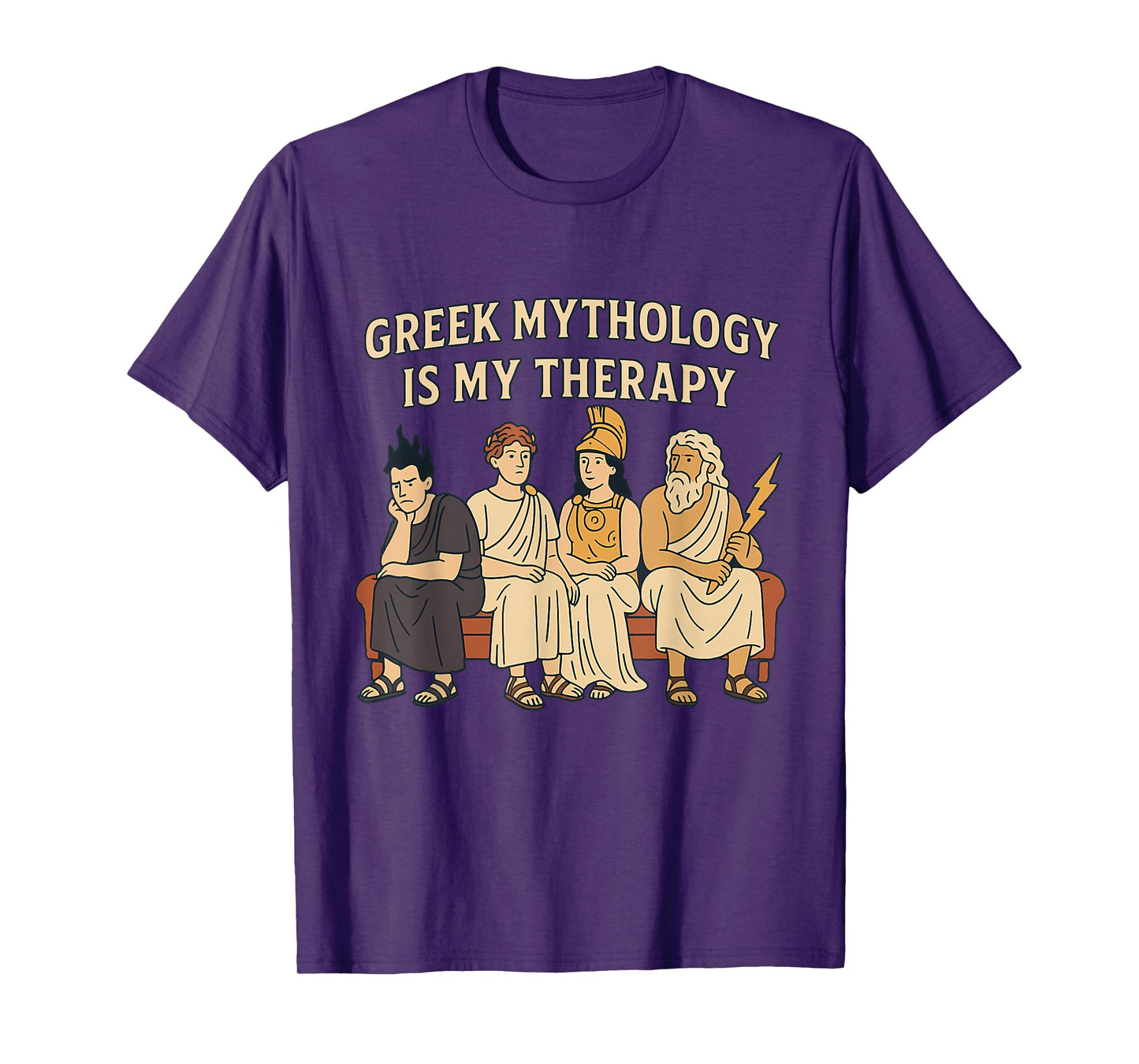Greek Mythology is My Therapy Funny Mythological Gods Humor T-Shirt