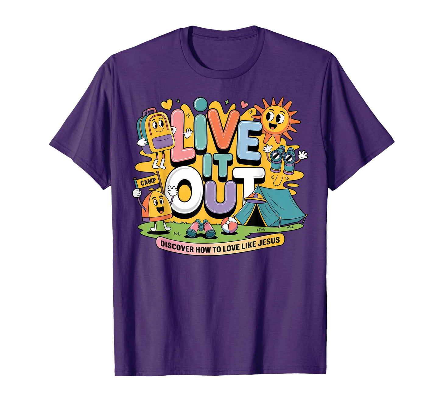 Live It Out Bible School Vbs 2025 Christian Youth Camp T-Shirt