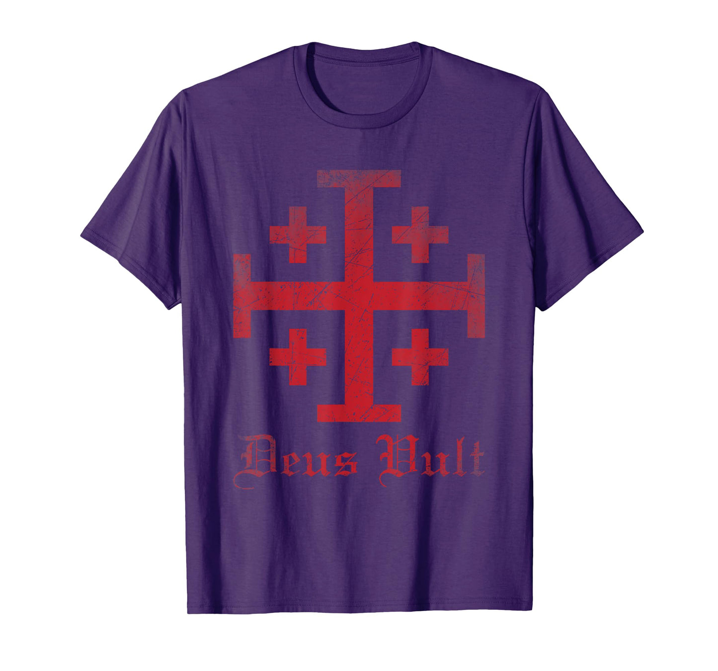 Knight Templar Cross Crusader Deus Vult Jerusalem Cross T-Shirt