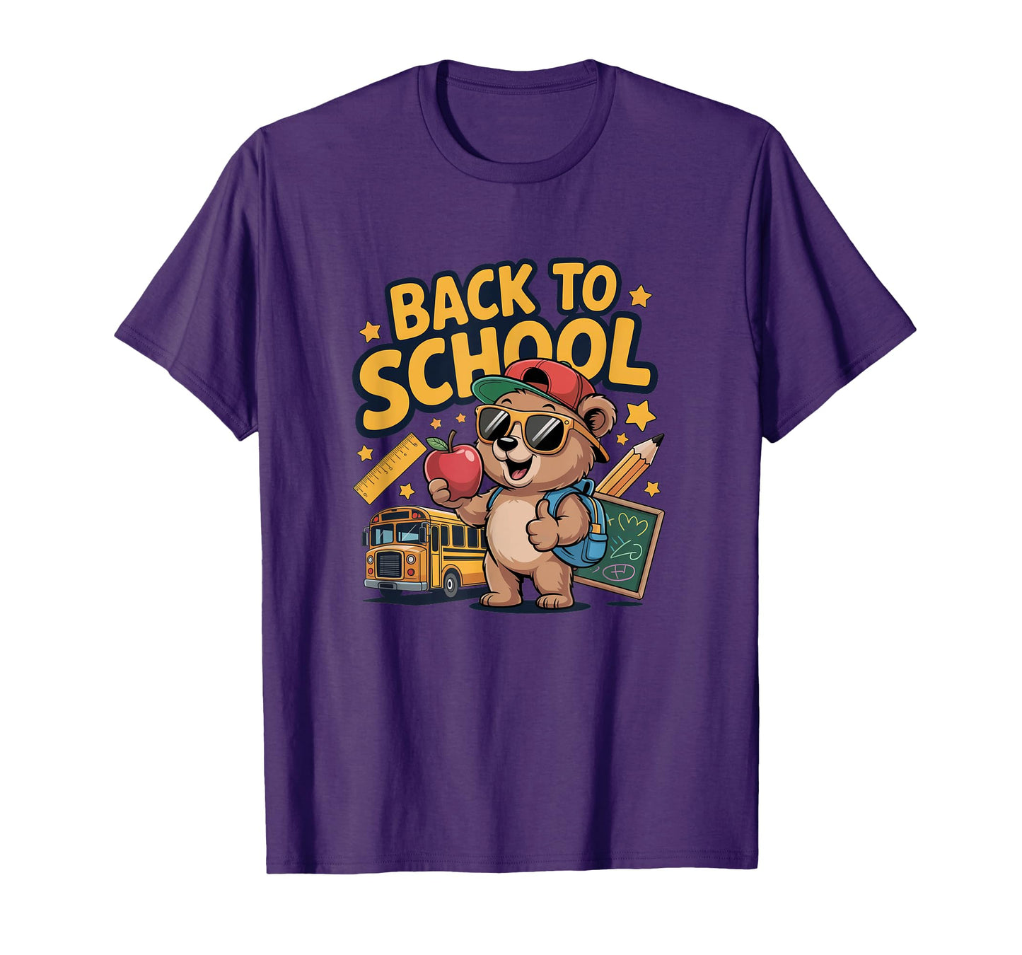 Back to School Bear Cute Kid Teacher Student Enjoy School T-Shirt