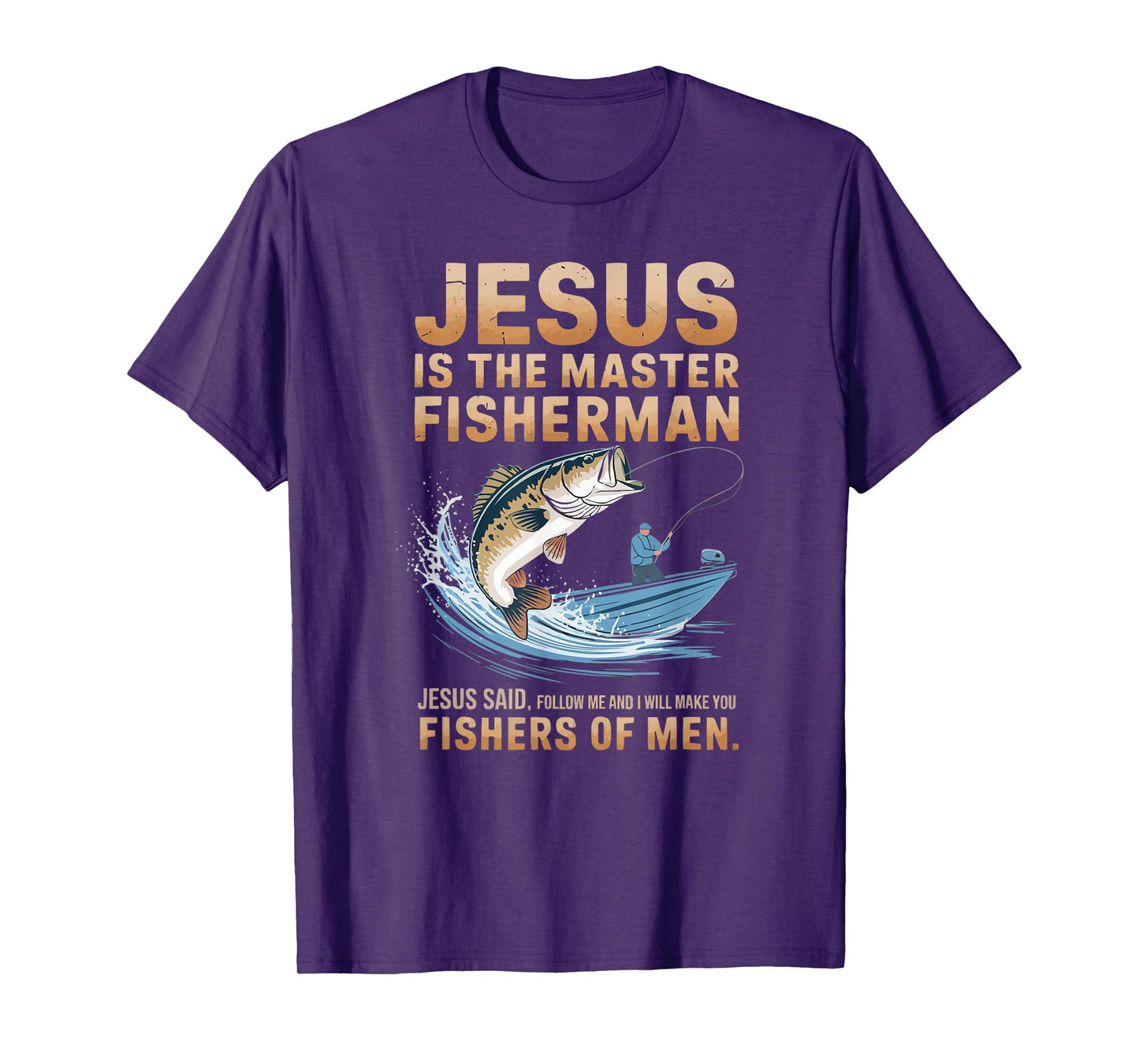 Fishing Jesus Christ Religion Christian Fisher Christianity T-Shirt