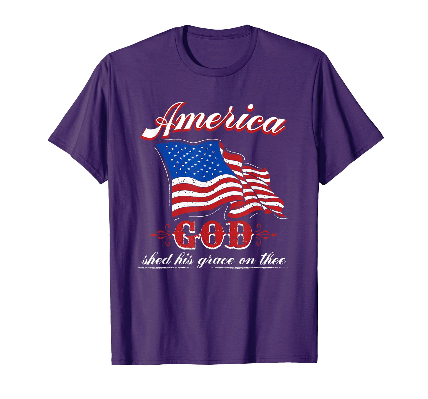 American God Shed His Grace Grace on Thee Christian T-Shirt