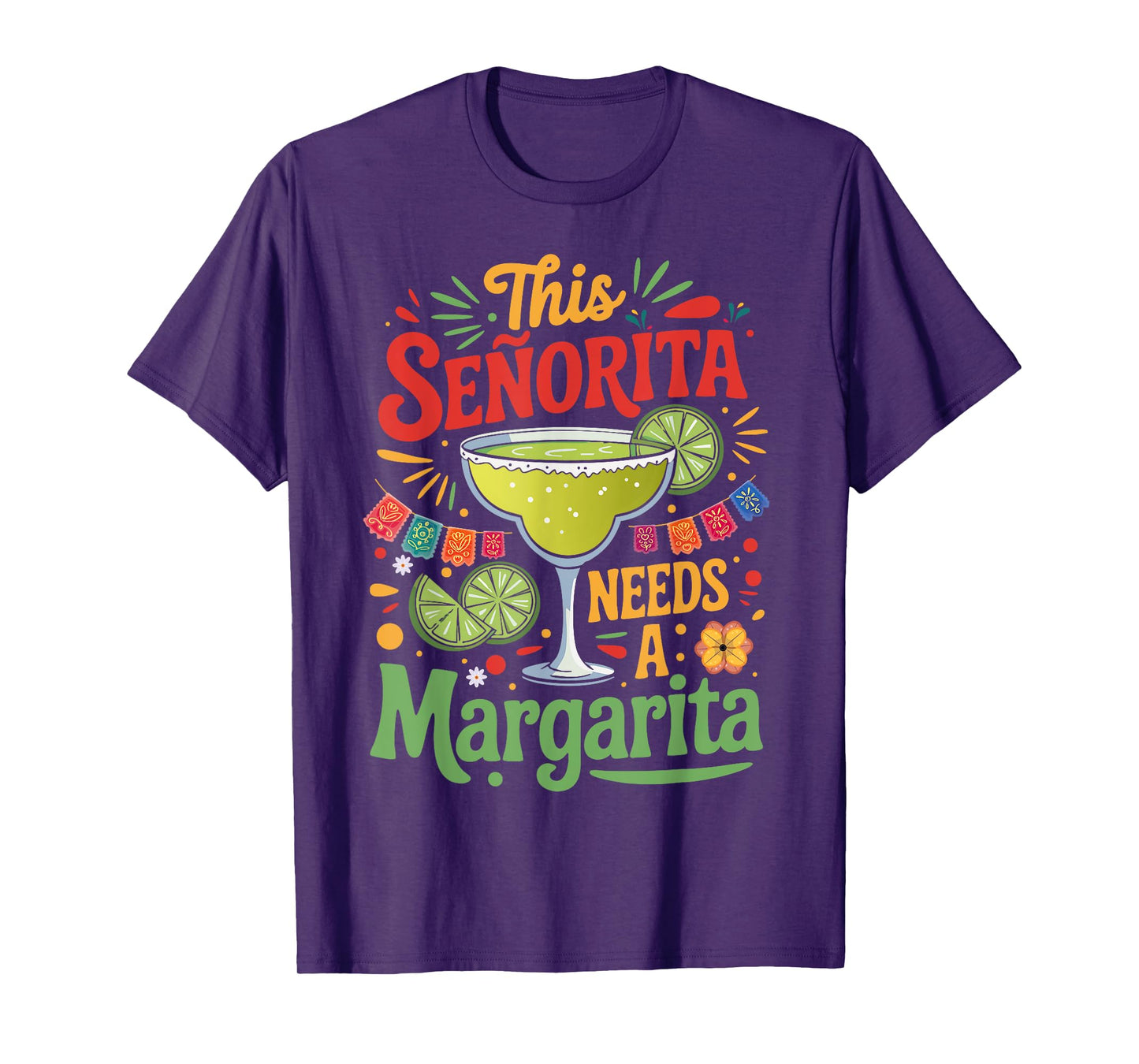 This Señorita Needs a Margarita Funny Tequila Cinco de Mayo T-Shirt