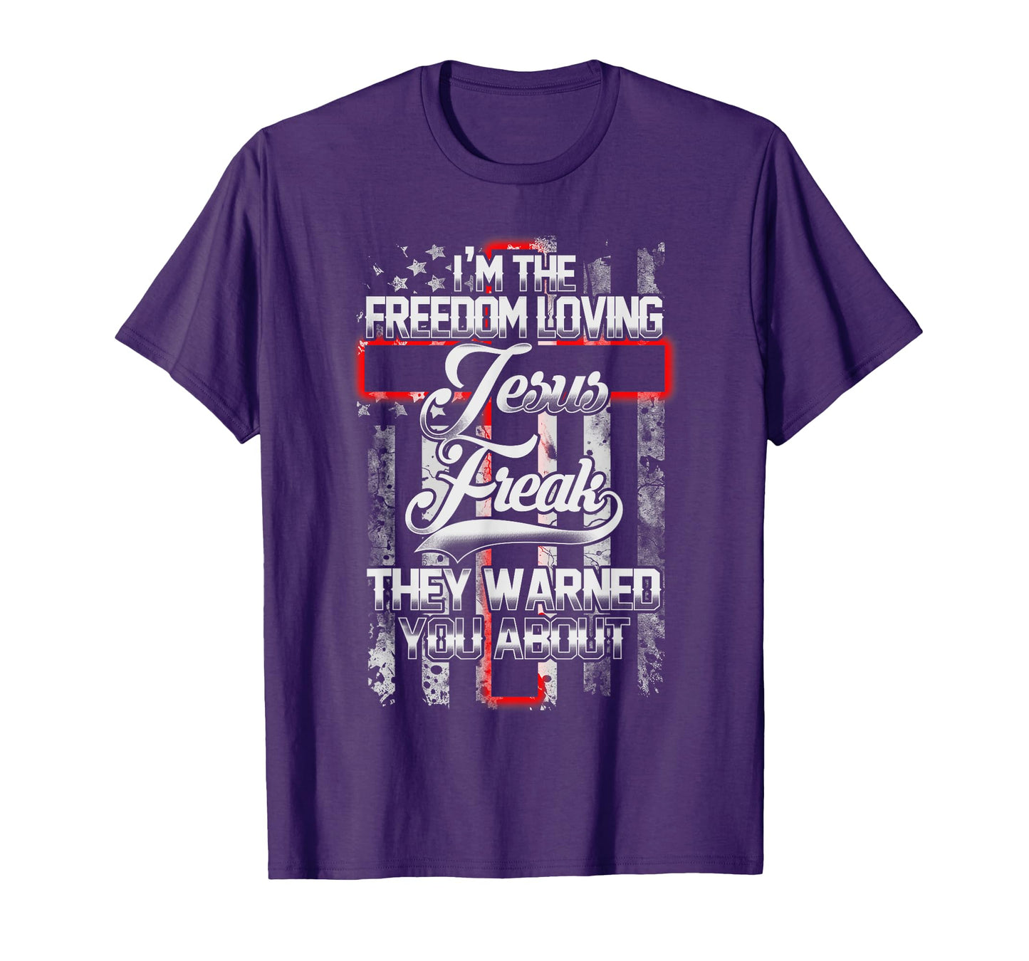 Freedom Loving American Jesus Freak Bible T-Shirt