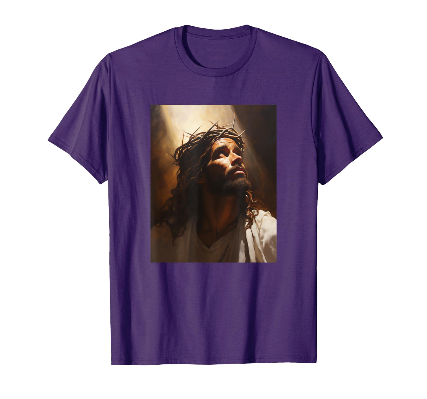 Jesus Christ In Light Wearing Crown Of Thorns Face Of Jesus T-Shirt