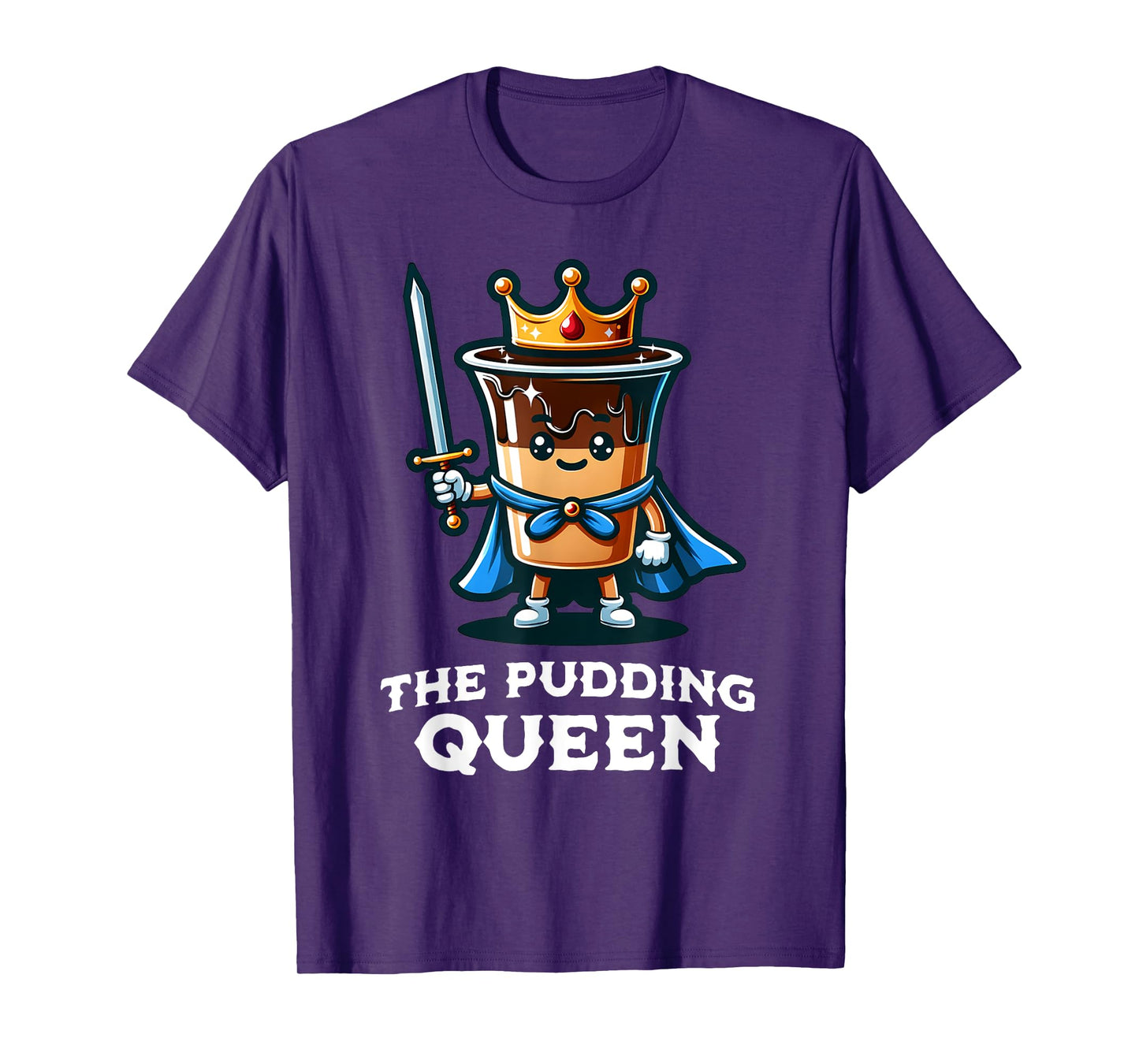 Pudding Queen Funny Pudding Lover Illustration T-Shirt