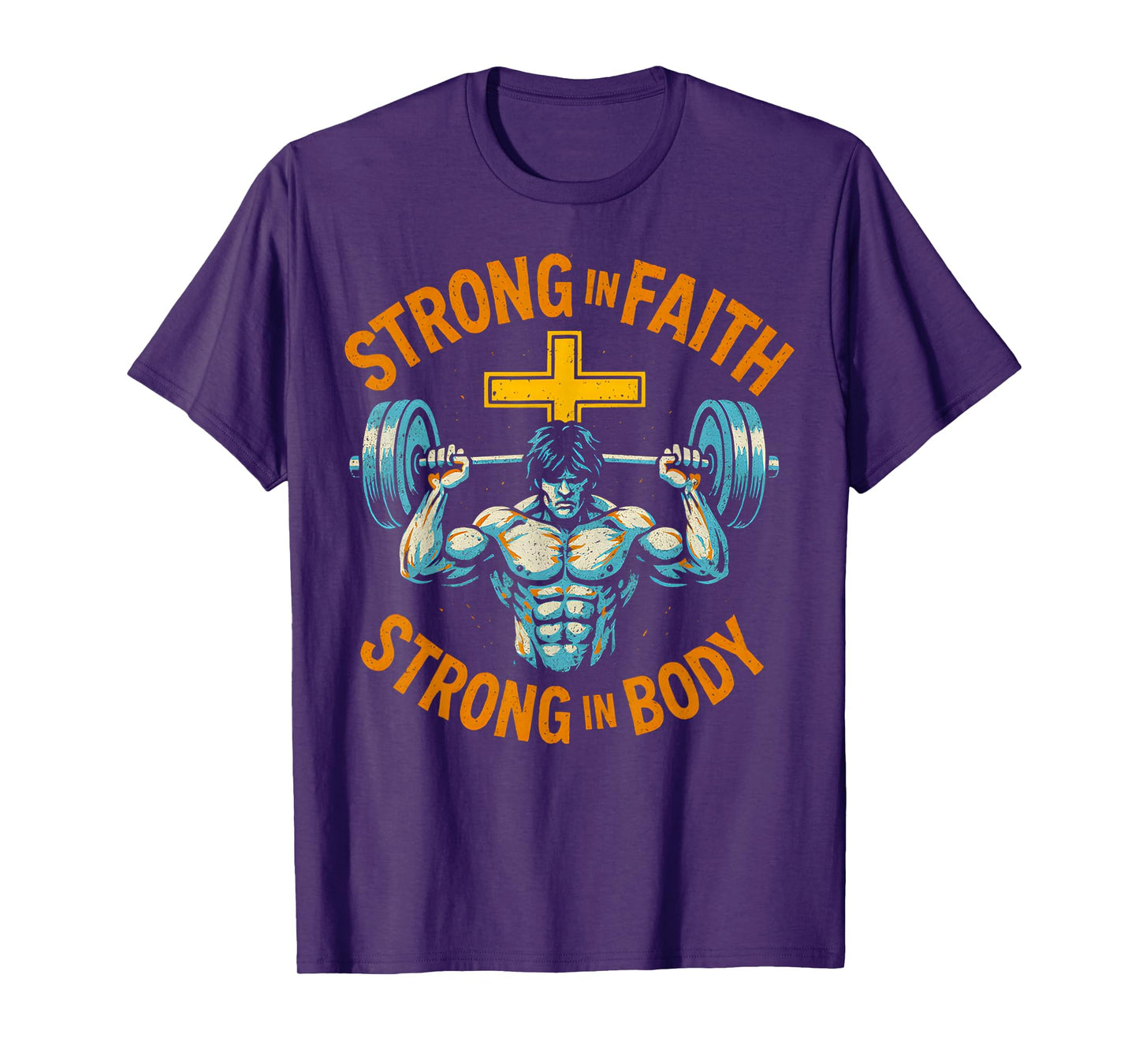 Faith Strong in Faith Strong in Body Cool Mens Christian T-Shirt