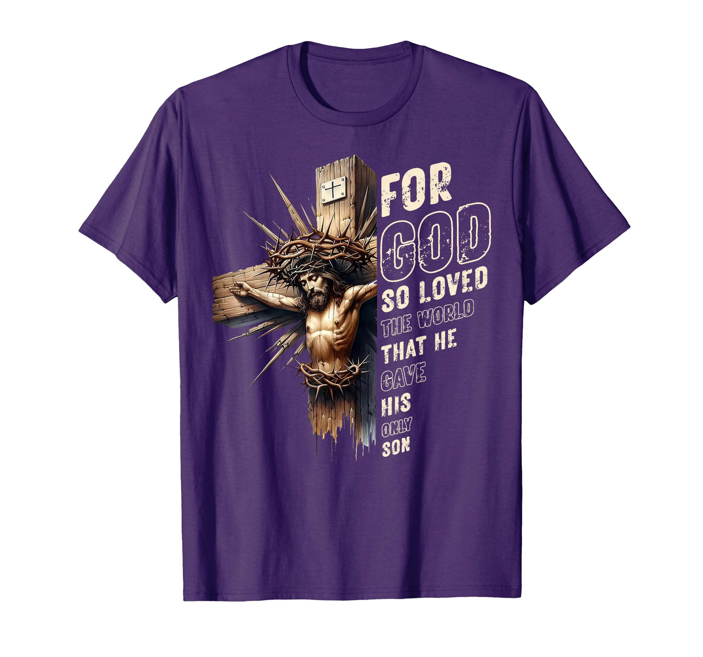 For God So Loved The World Christian John 3 16 Bible Verse T-Shirt