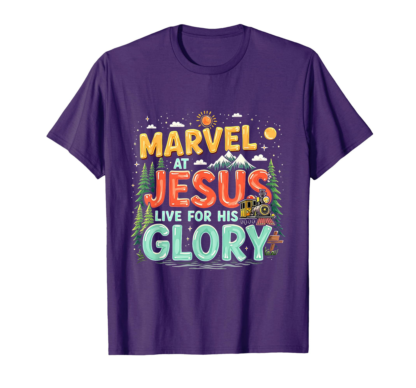 True North Christian Camp VBS 2025 His Glory Junction Train T-Shirt