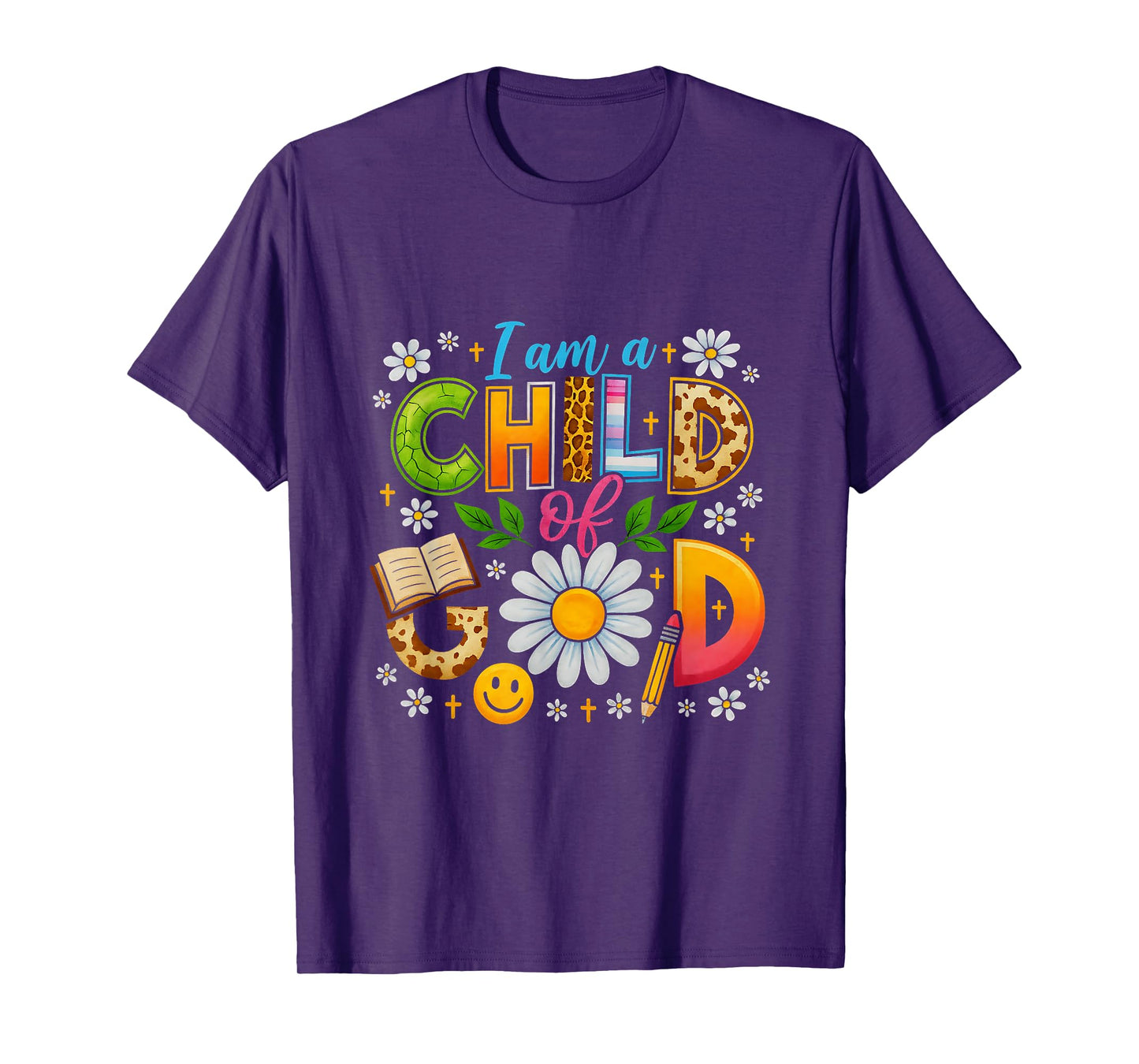 Faith Kids I Am A Child Of God Christian Retro Jesus T-Shirt