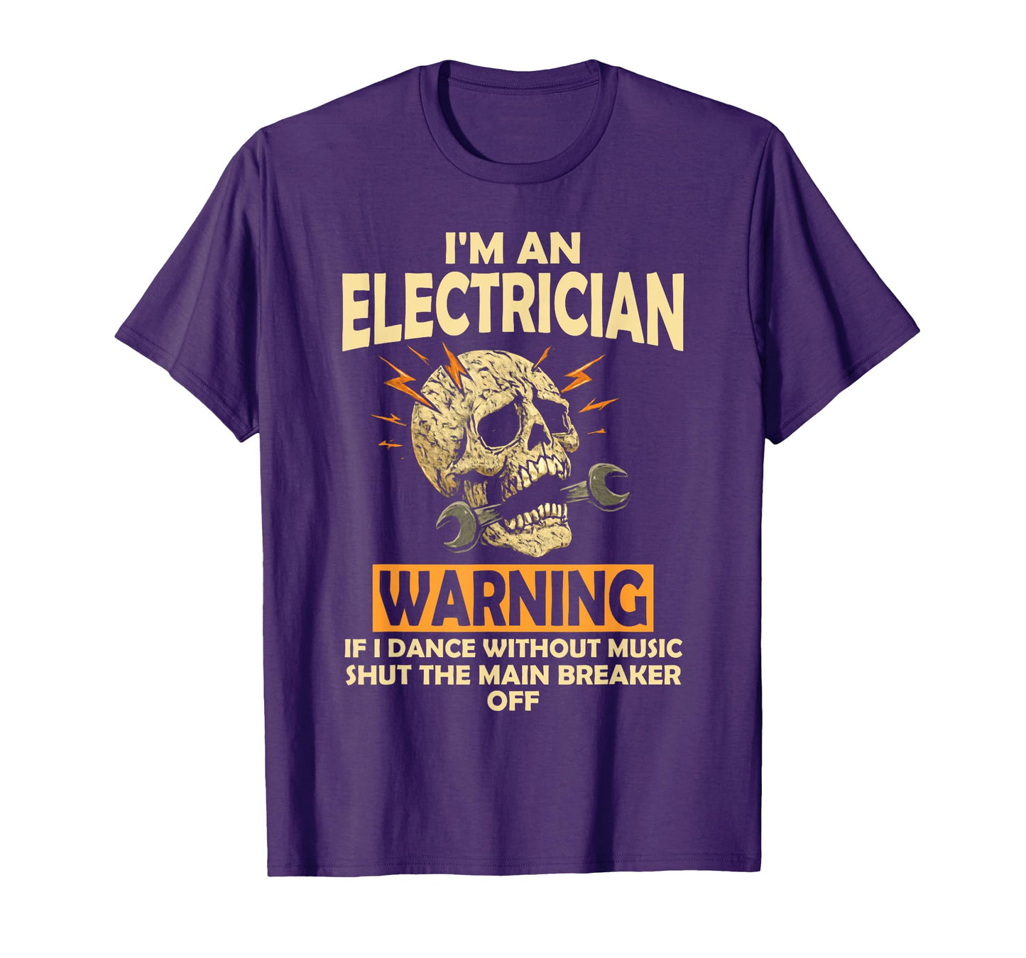 warning i'm an electrician skull high voltag for electrician T-Shirt